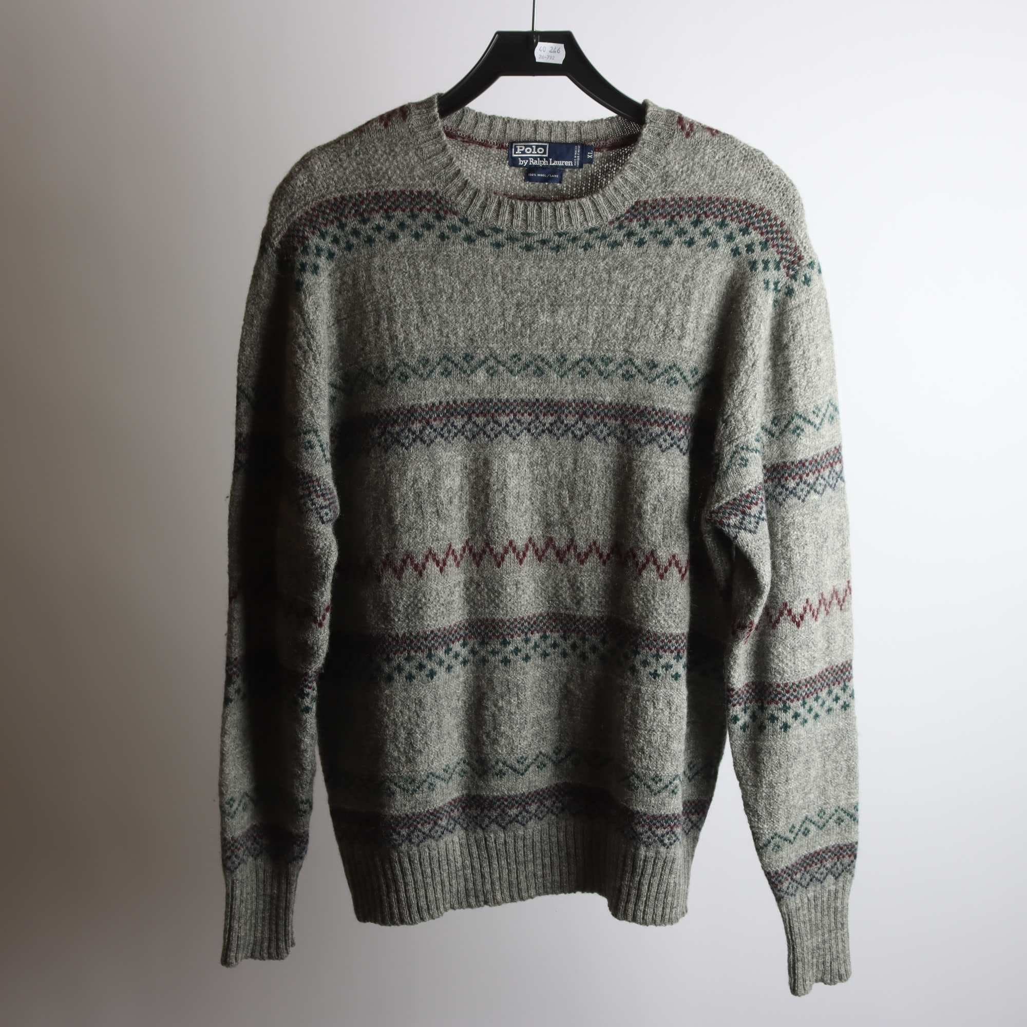 Stickad tröja, Polo Ralph Lauren, 100% ull, stl. XL