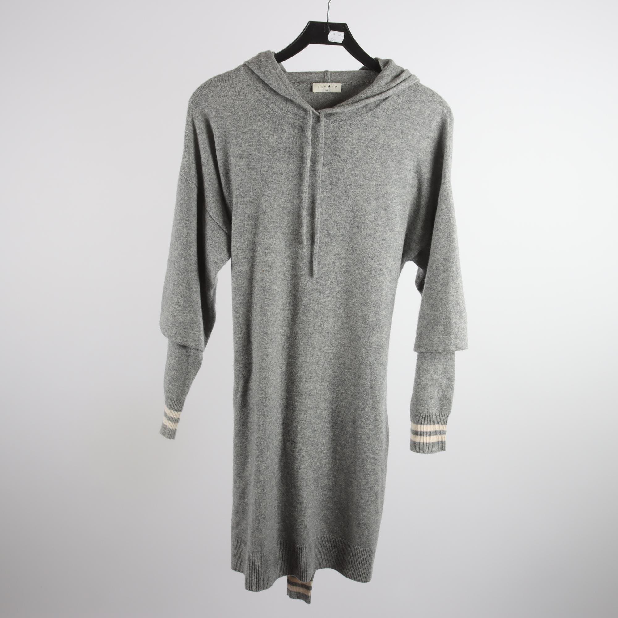 Klänning, Sandro, grå, ull, cashmere, stl. 40.