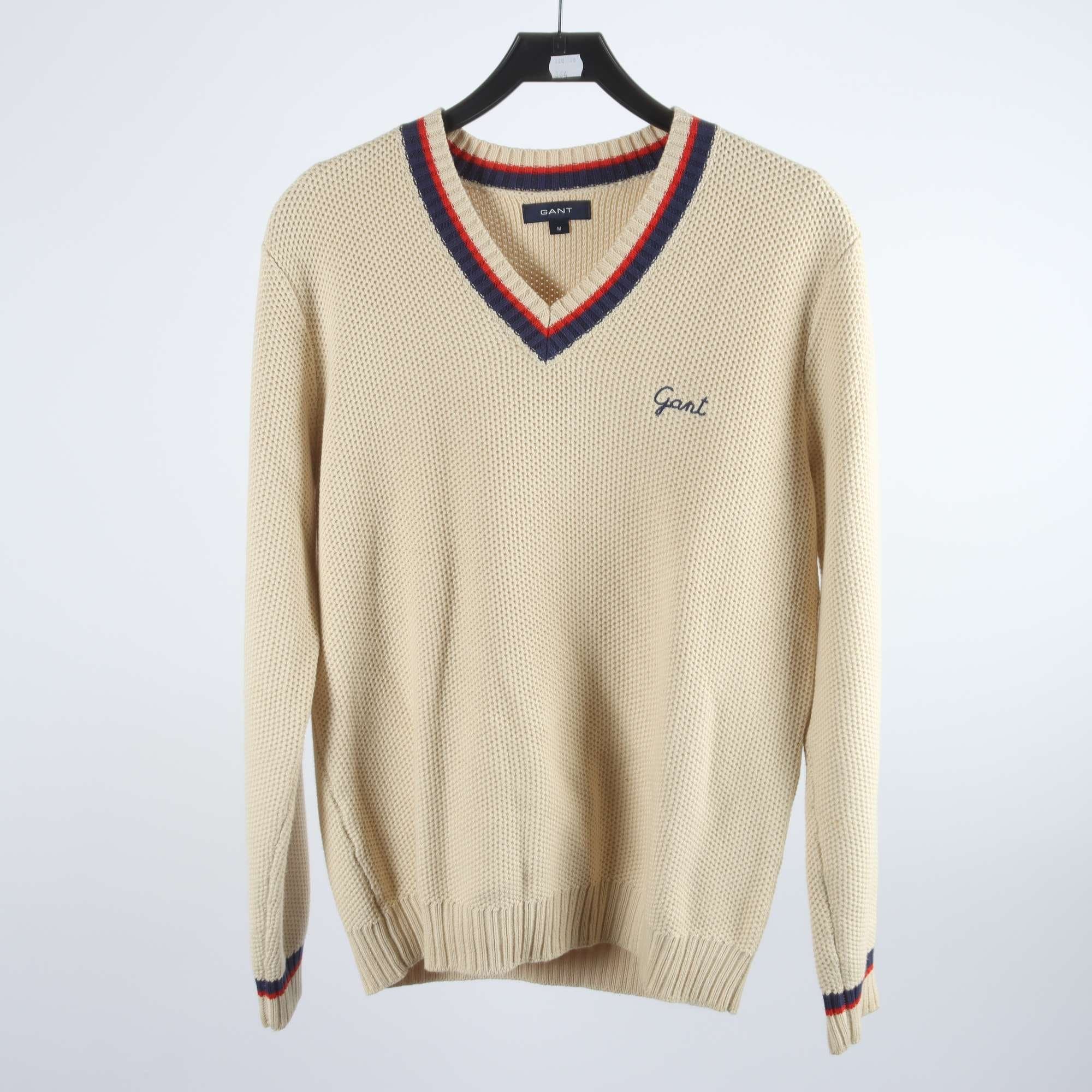 Tröja, Gant, beige, blå, stl. M.