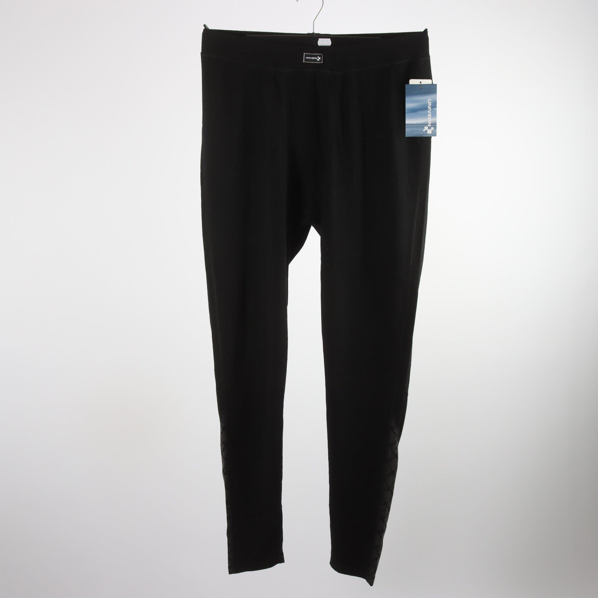 Underställsbyxor, Univern, svart, 70% ull, stl. 2XL.