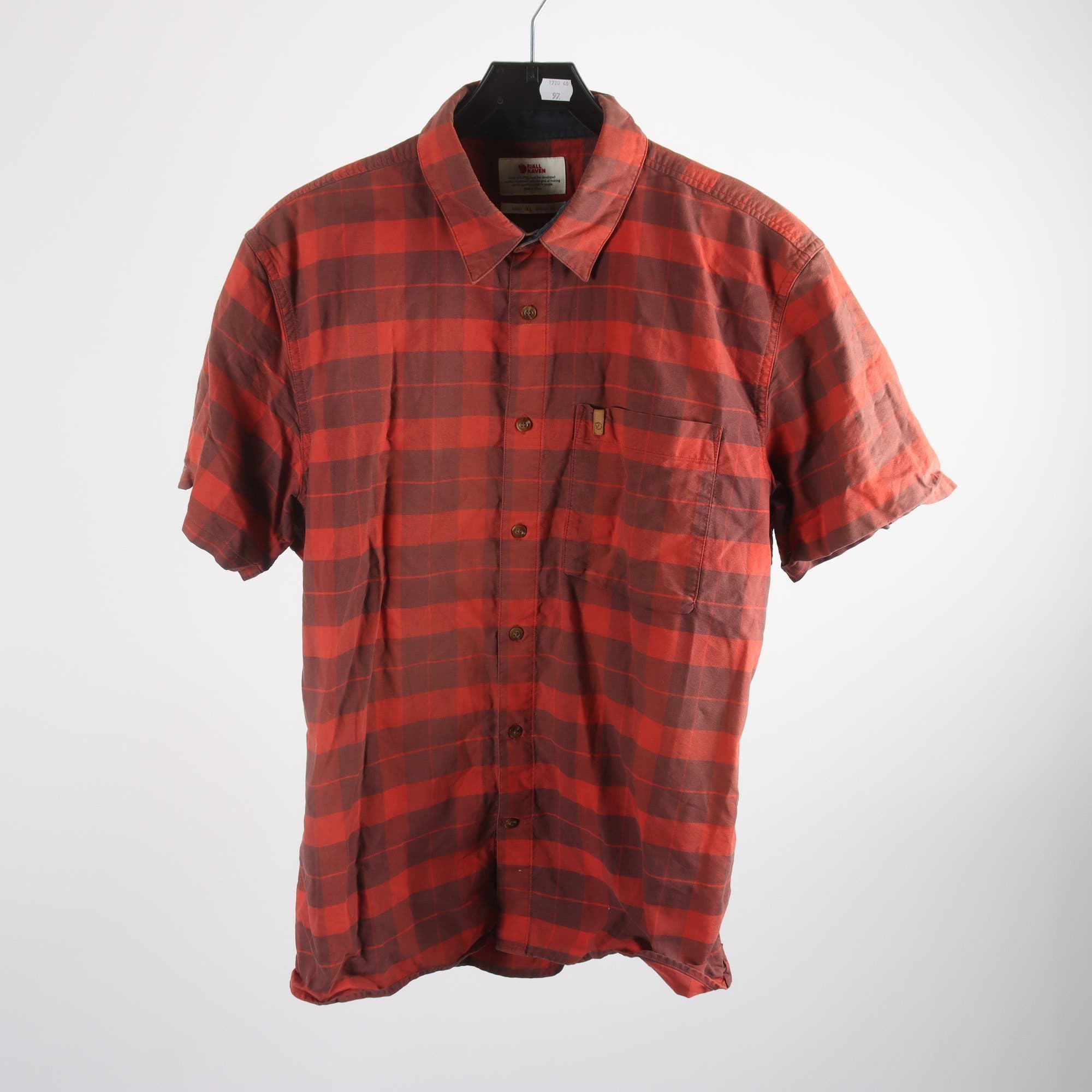 Skjorta, Fjällräven, röd, rutig, stl. XL