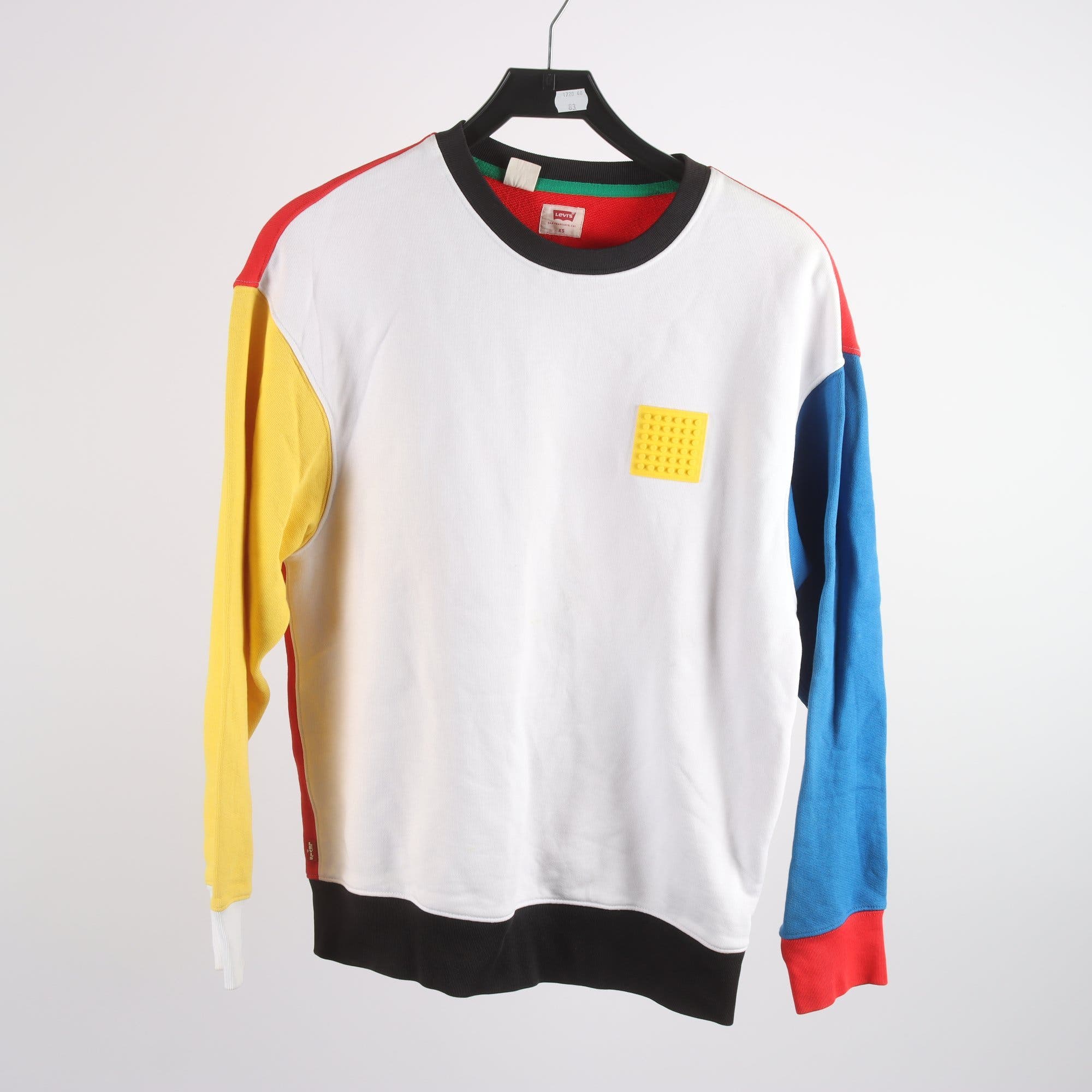 Sweatshirt, Levis vit, röd, blå, gul, stl, XS