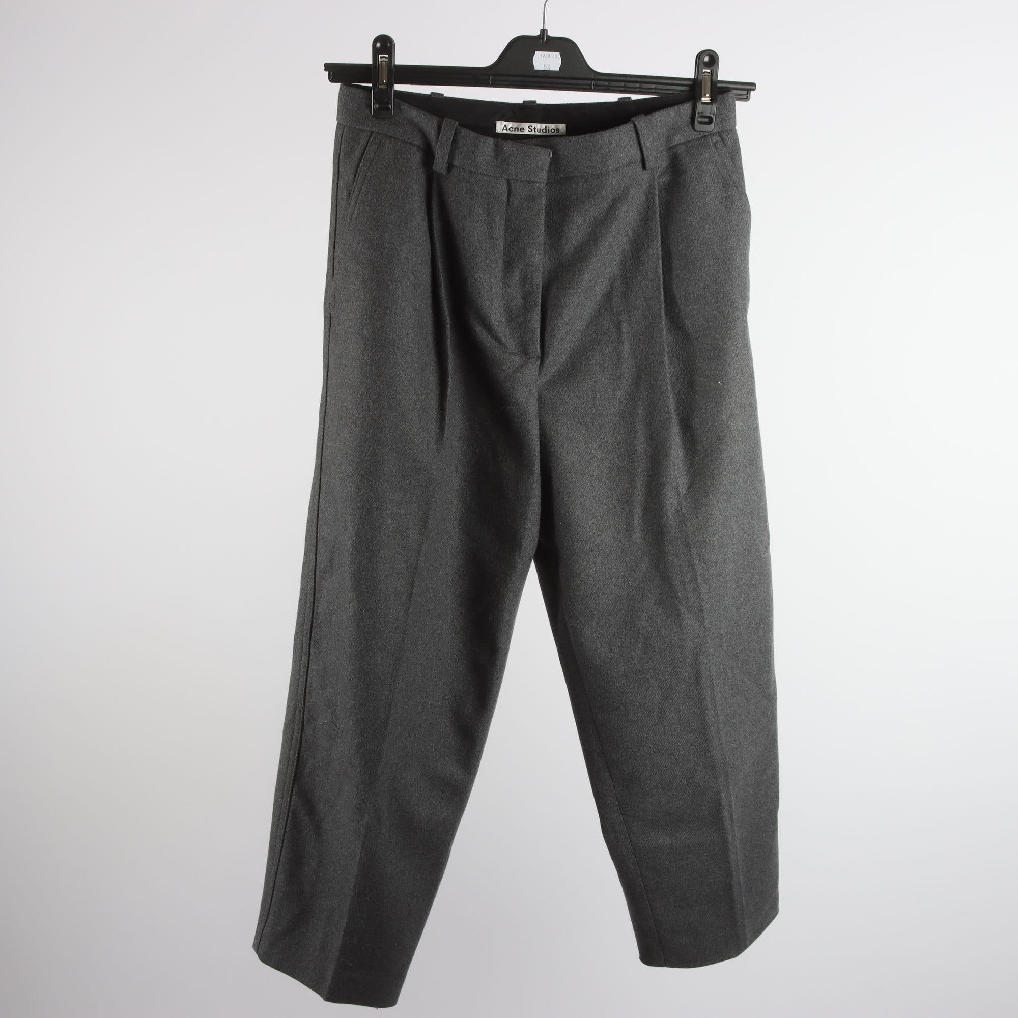 Byxor, Acne Studios, grå, 75% ull, stl. 36