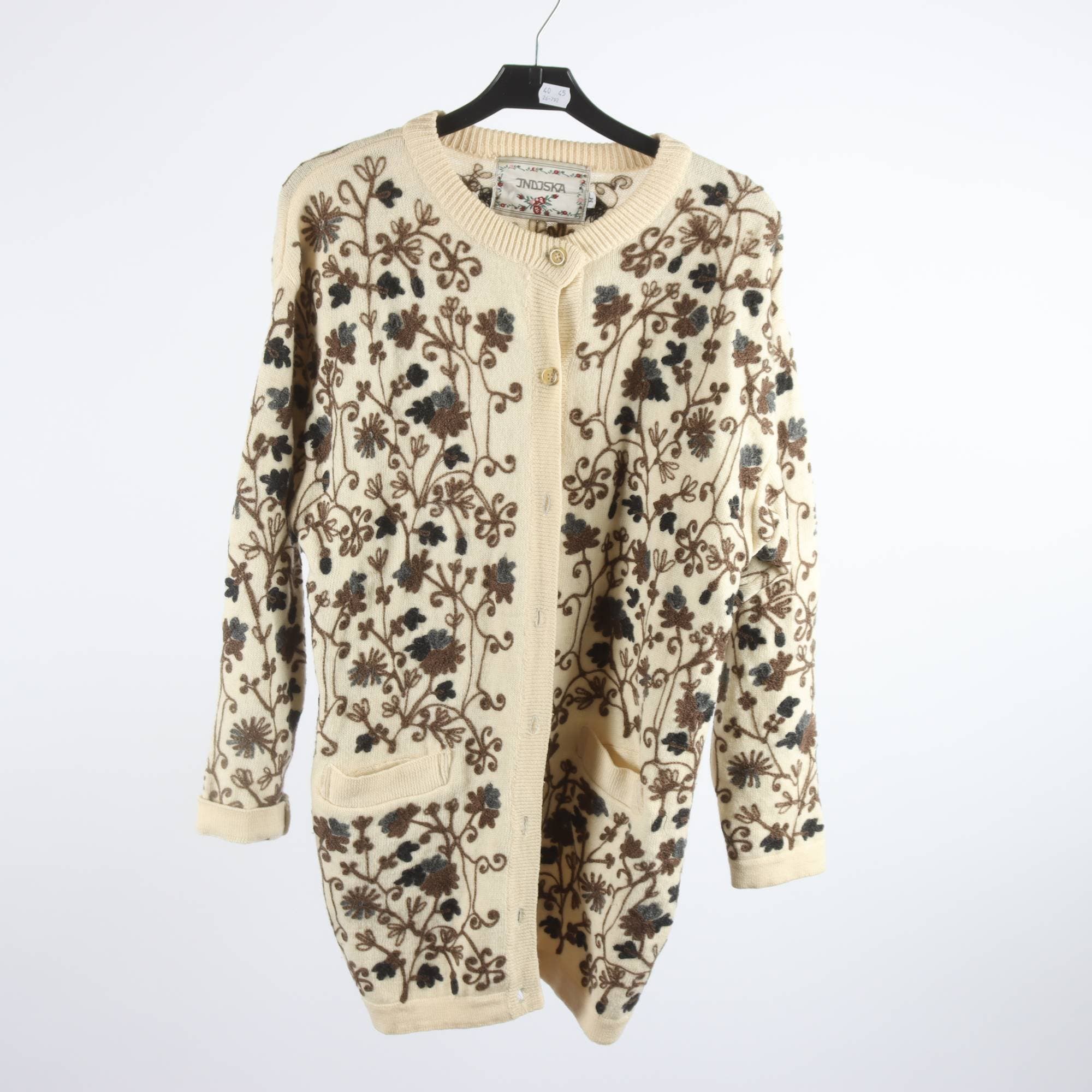 Kofta, Indiska, vintage, 100% ull, stl. M