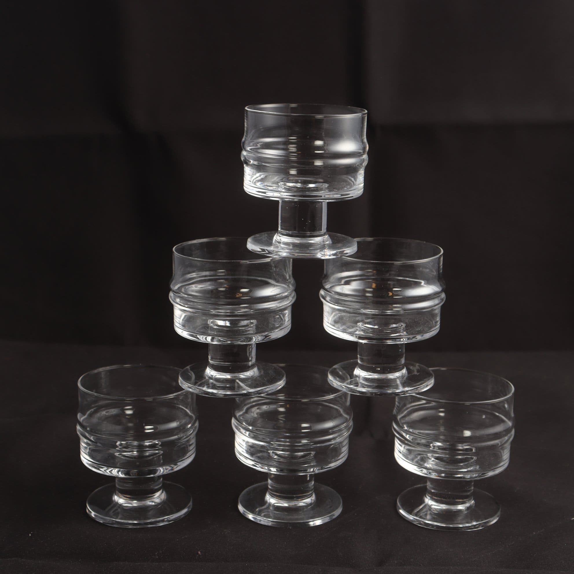 Glas, Pisaranrengas, Timo Sarpaneva, Iittala, 1970-tal, 6 st. Samfraktas ej.