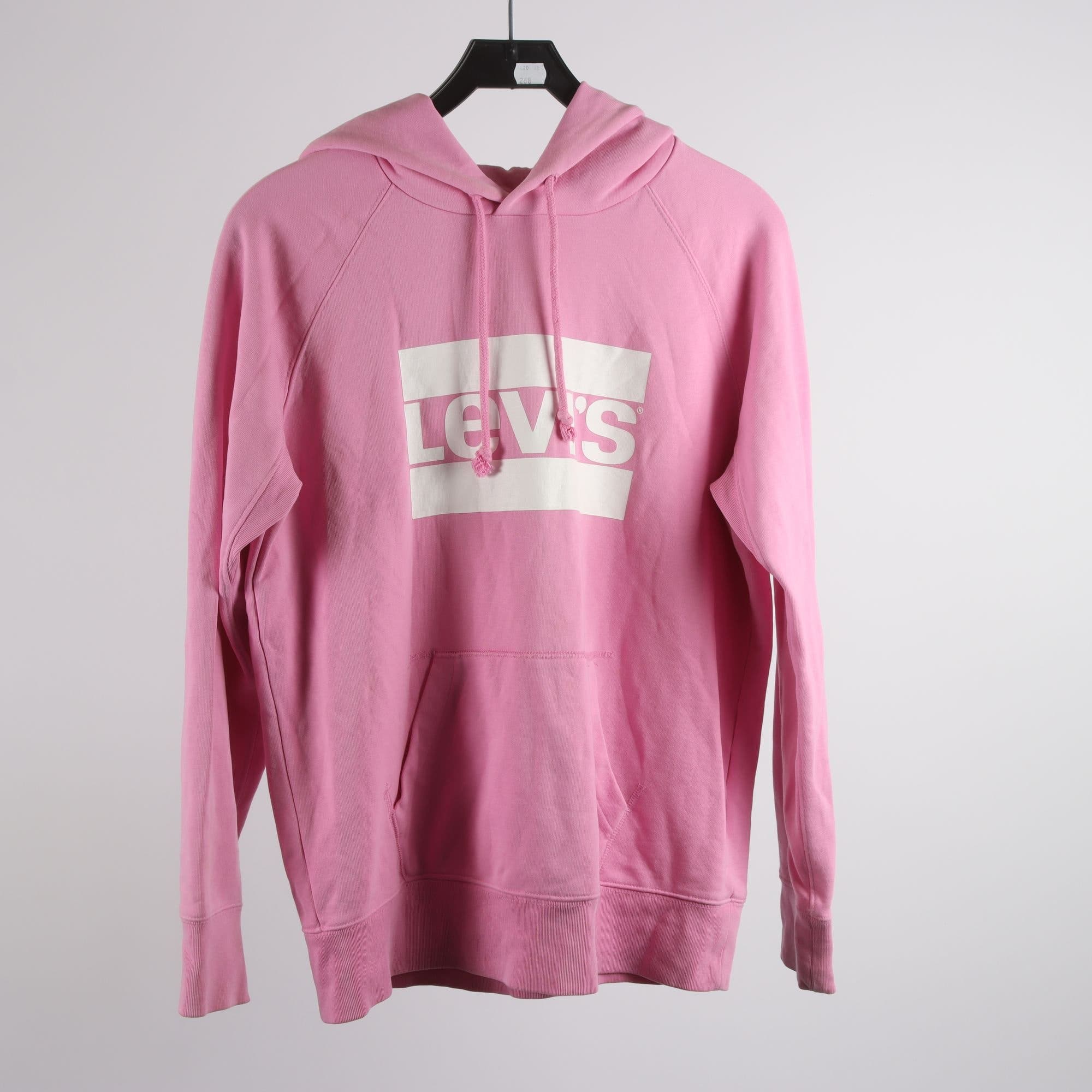 Hoodie, Levis, rosa, vit, stl. M/L.