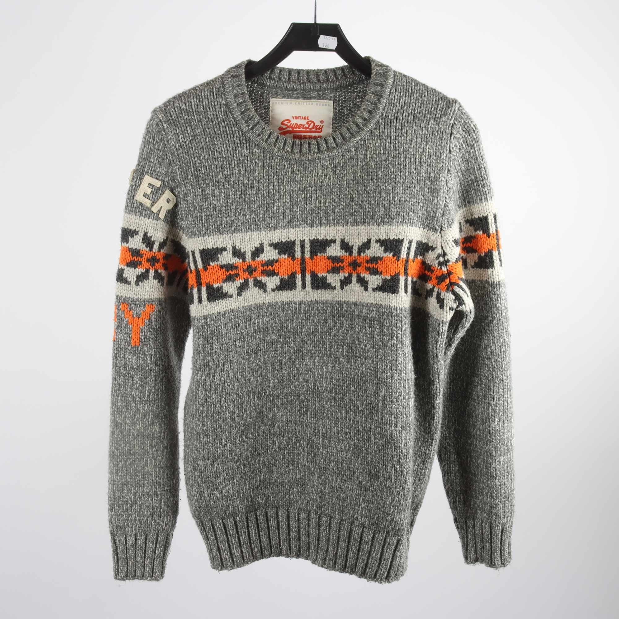 Tröja, Superdry, grå, stl. L