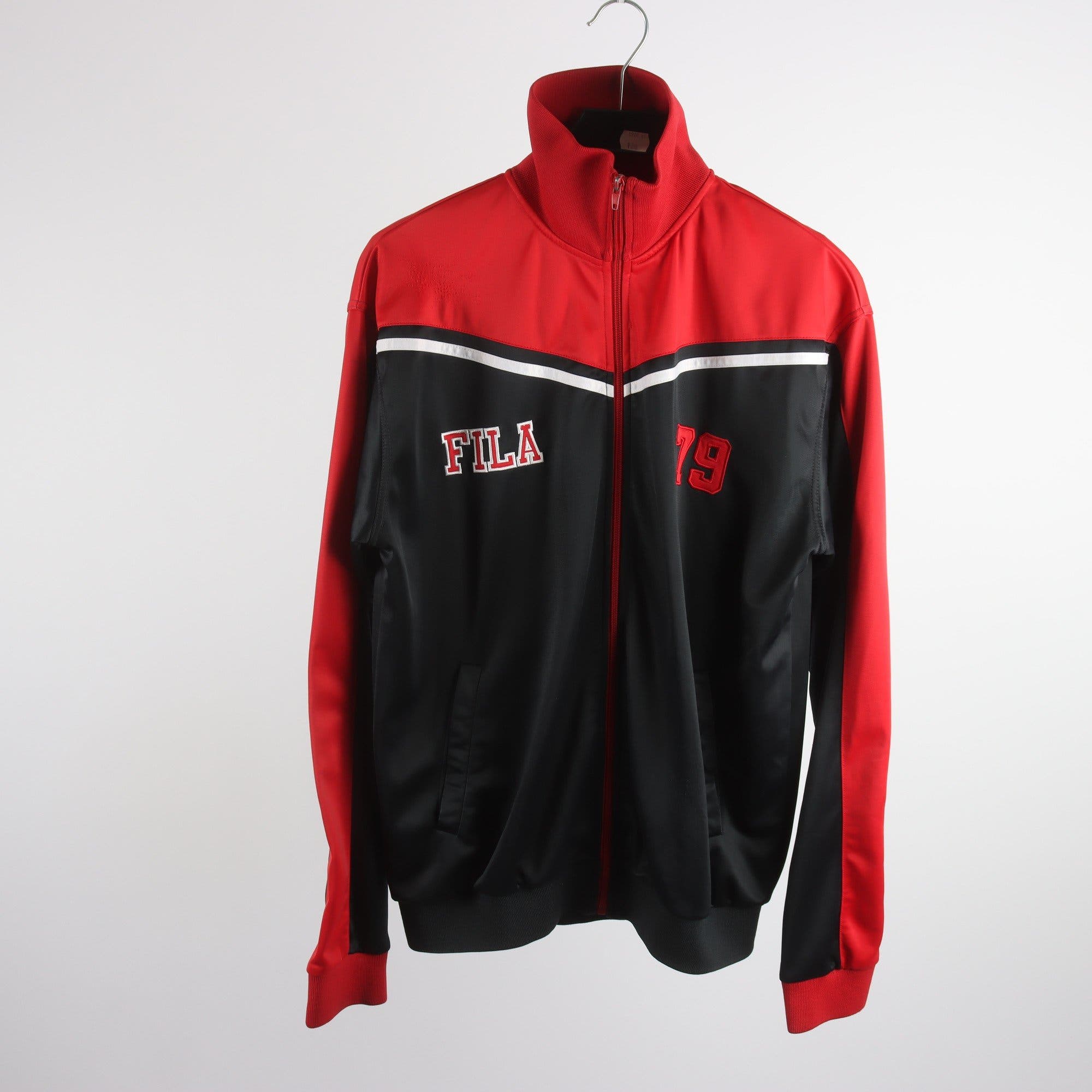 Sportjacka, Fila, svart, röd, stl. 54