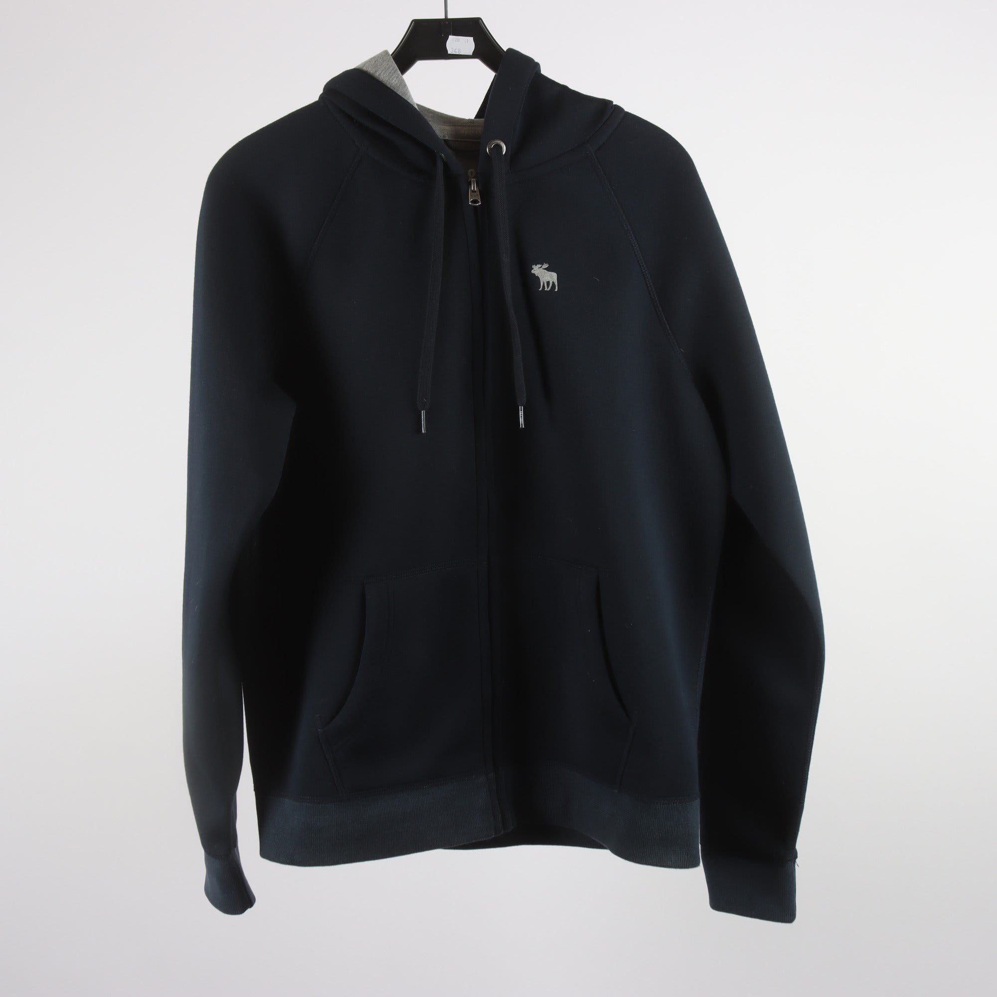 Hoodie, A & F, blå, stl. L.