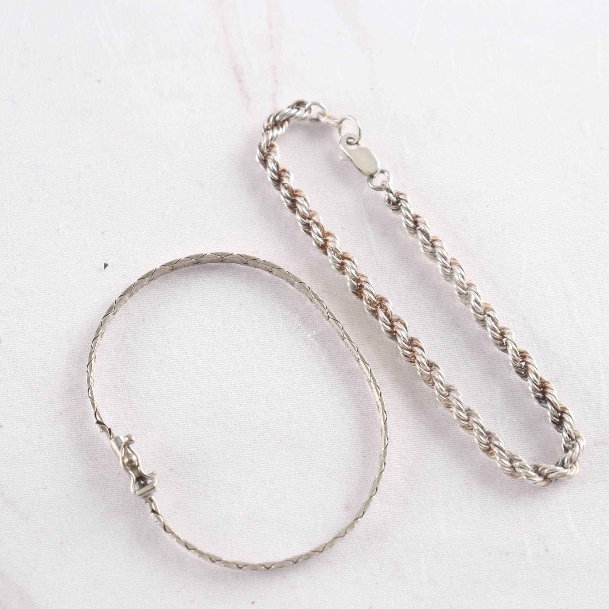 Armband, silver, två stycken