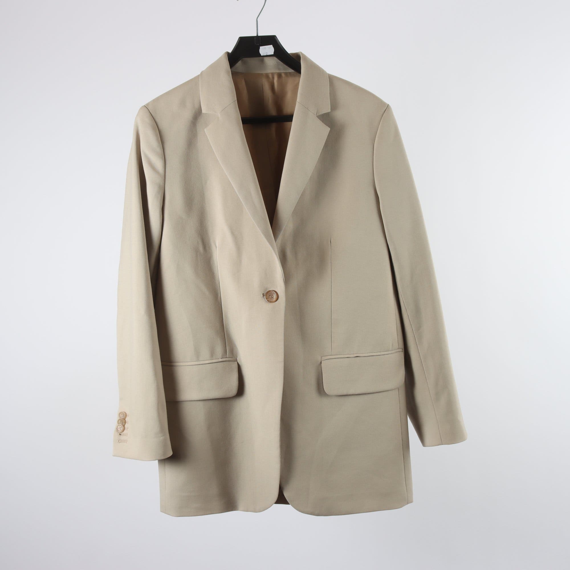 Kavaj, Arket, beige, 100% ull, stl. 40.