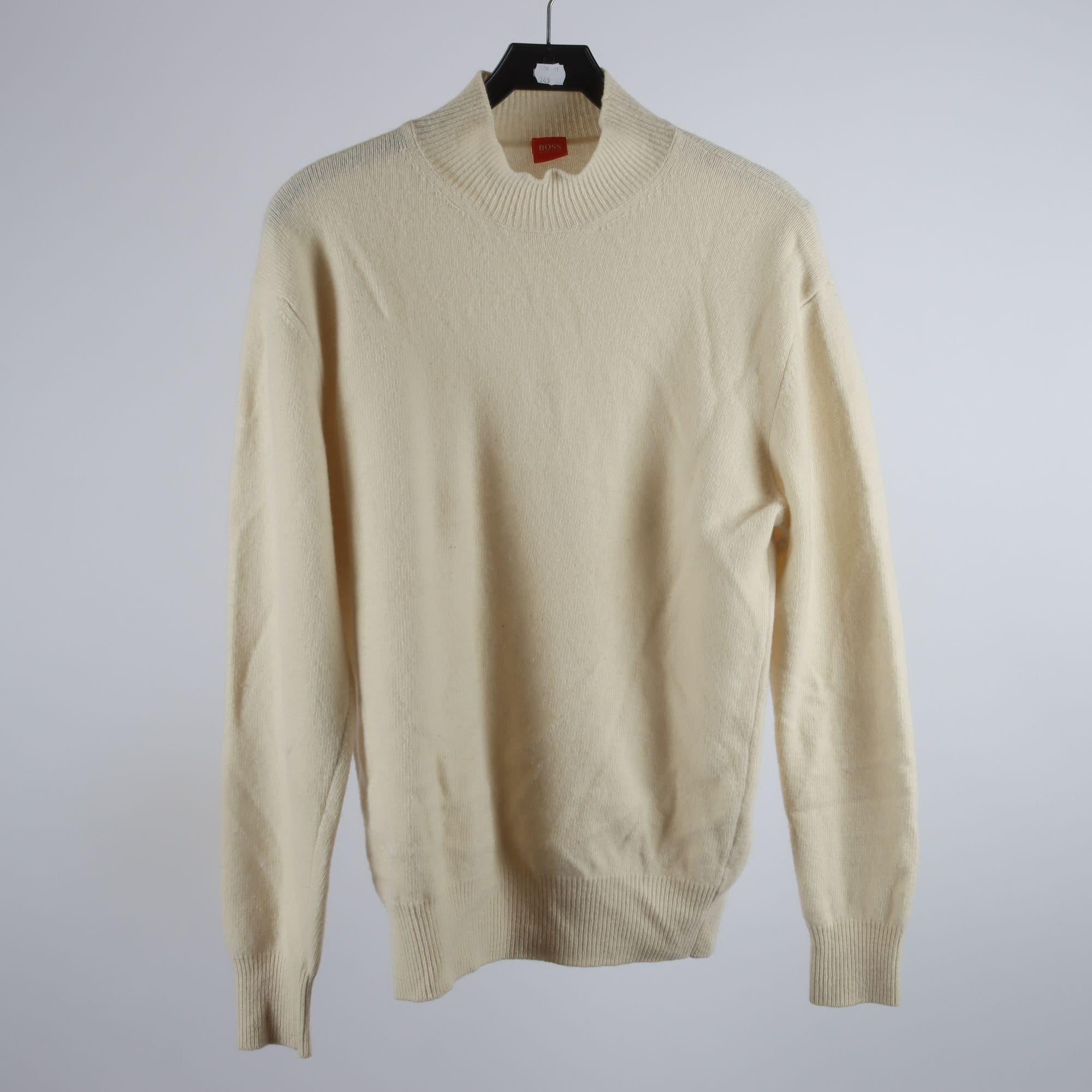 Tröja, Hugo Boss, offwhite, 100% ull, stl. XL.