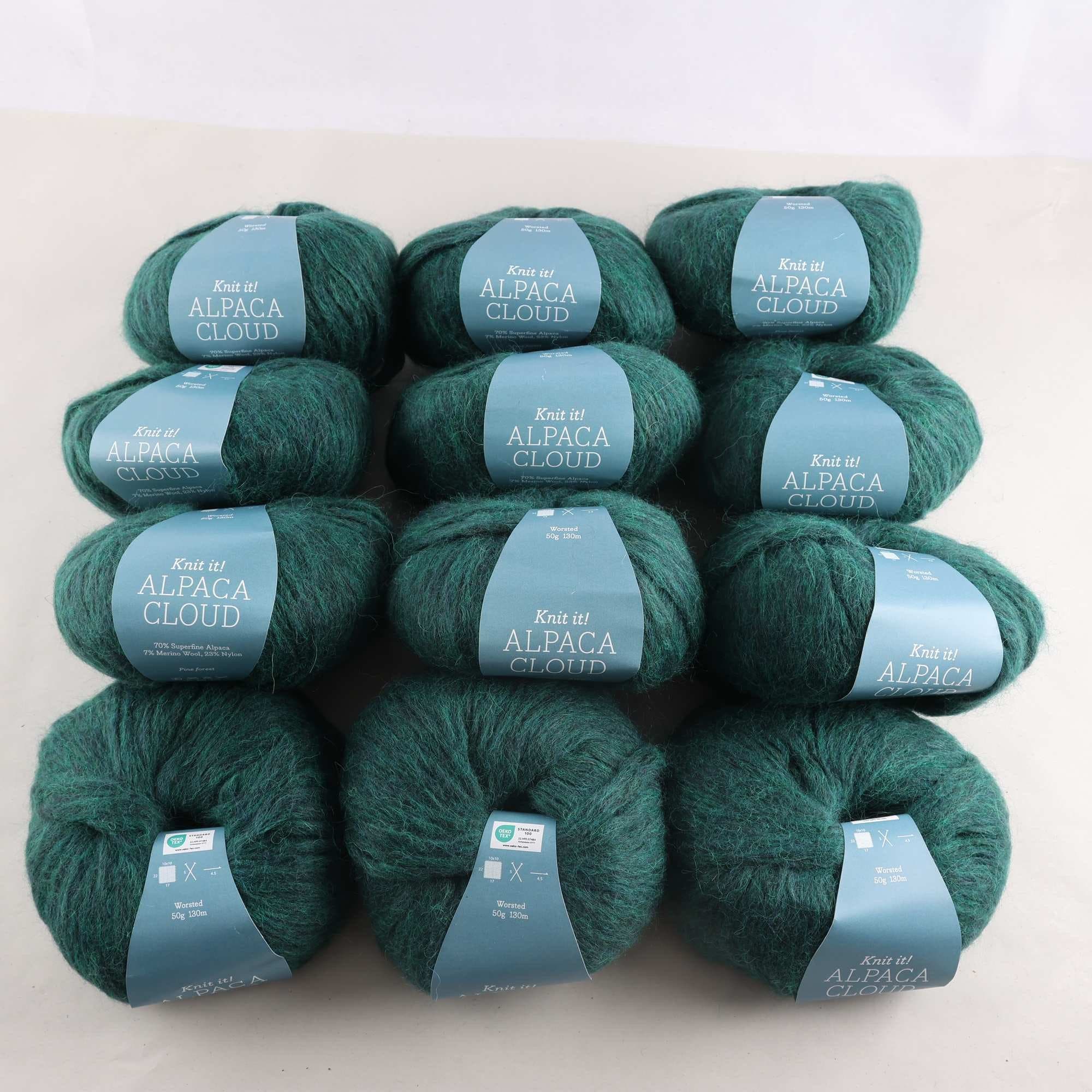 Garn, Alpaca Cloud, grön, ull, alpaca, 50 gr.