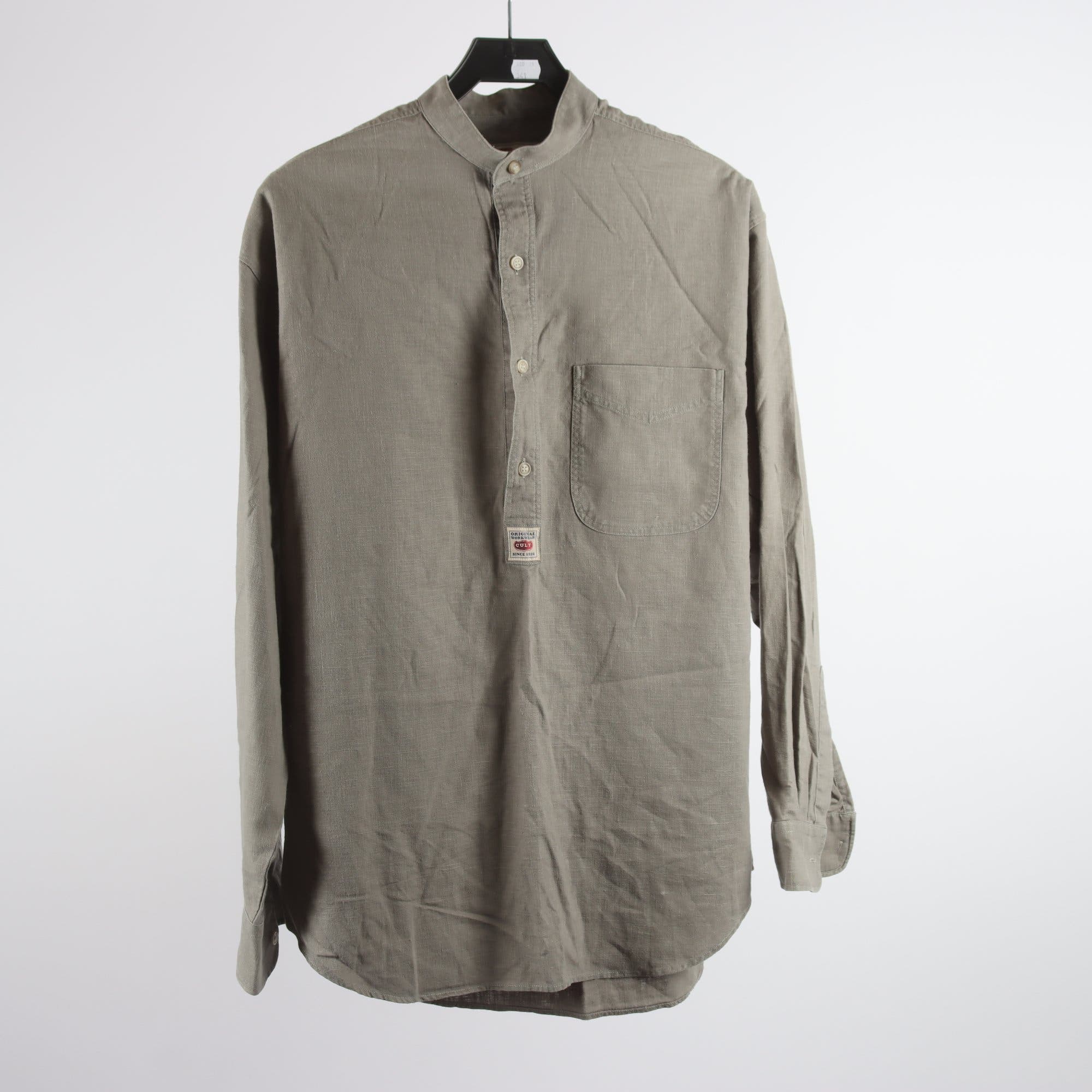 Skjorta, Trademark, grå, 55% lin, stl. M.