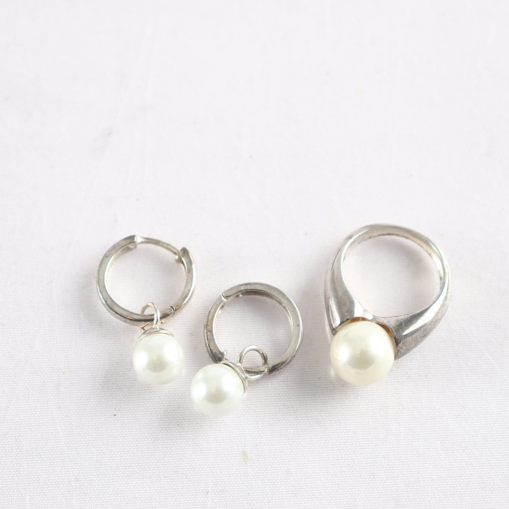 Silverset, ring & örhängen