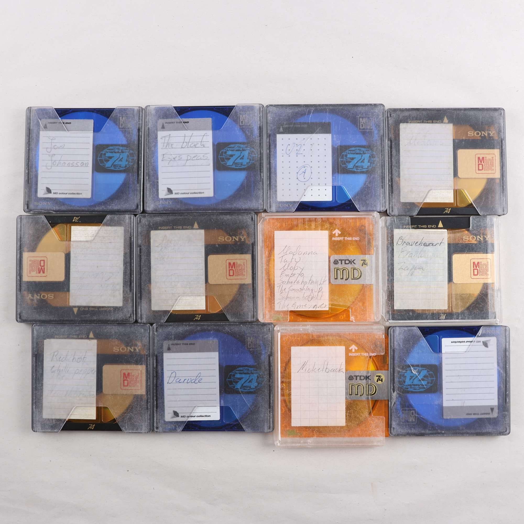 MiniDisc, blandad musik, 25st