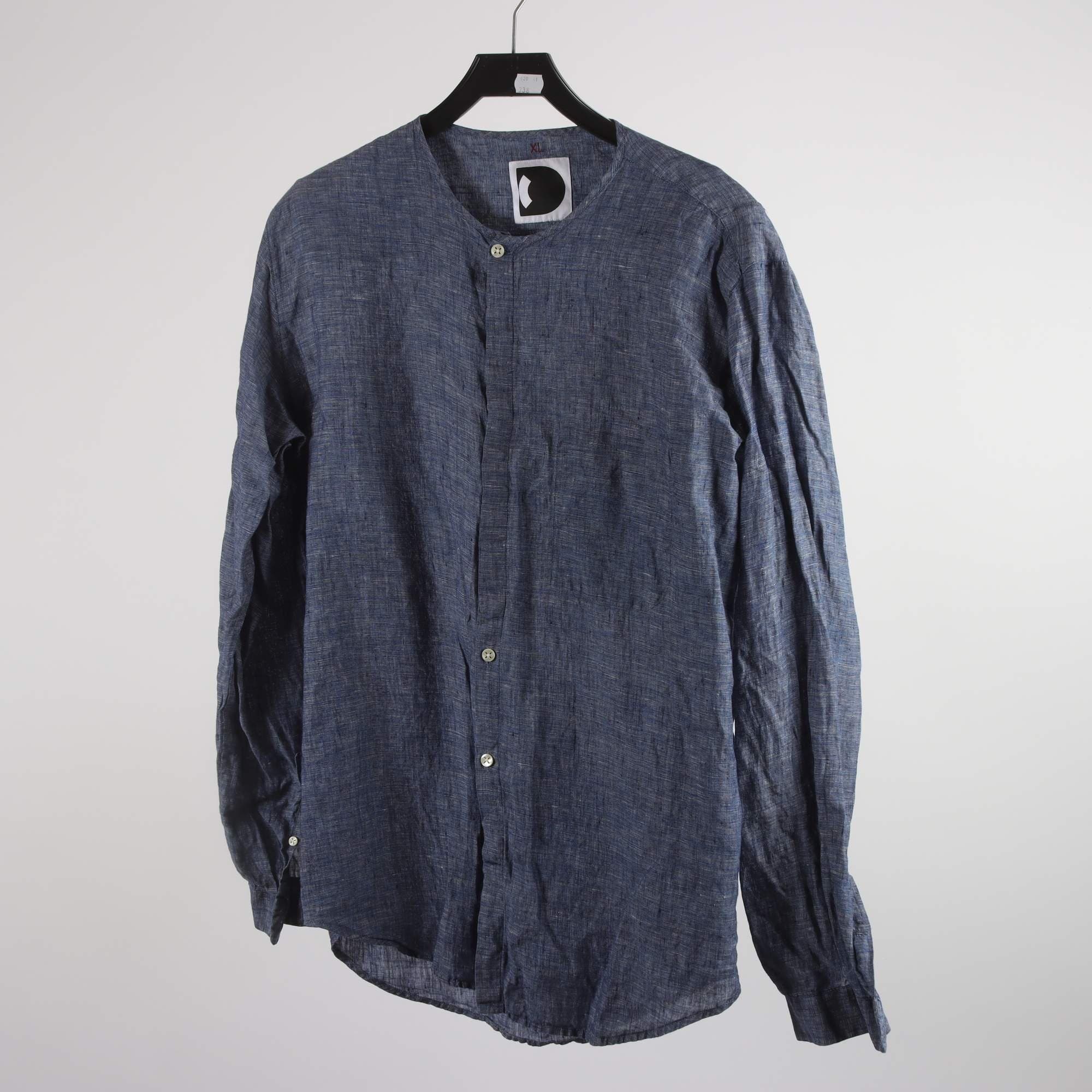 Skjorta, Delikatessen, blå, 100% lin, stl. XL.