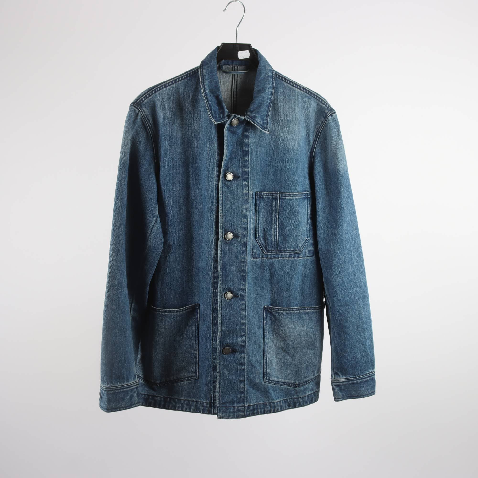 Jeansjacka, worker jacket, blå, stl. ca. M.