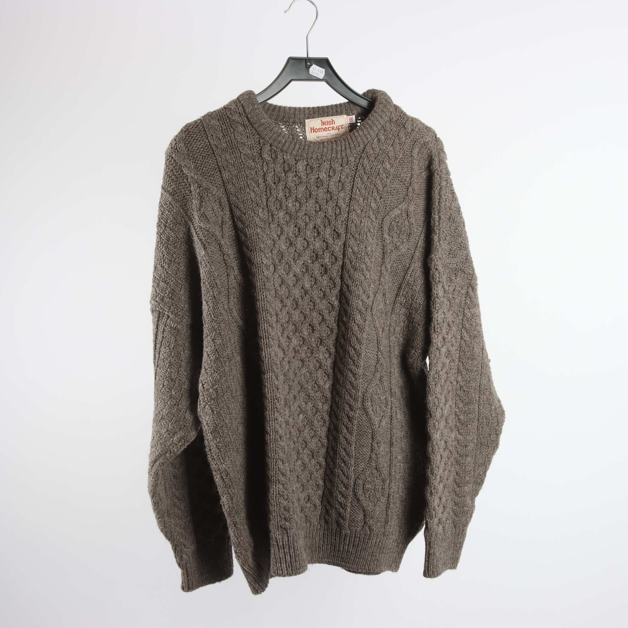 Stickad tröja, Irish Homecraft, 100% ull, stl. XXL
