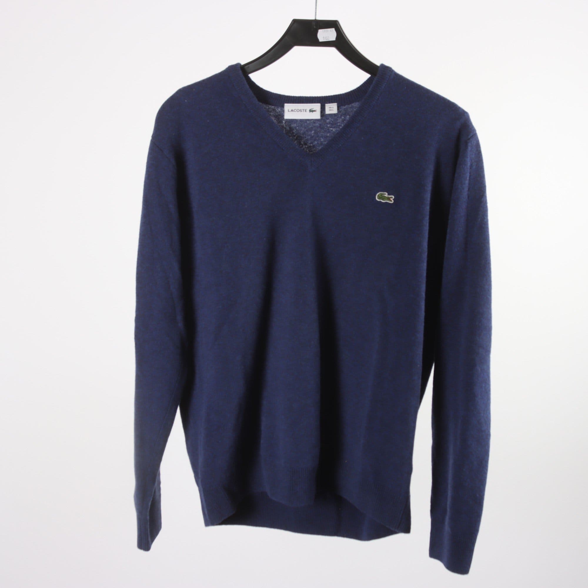 Tröja, Lacoste, blå, 100% ull, stl. US L