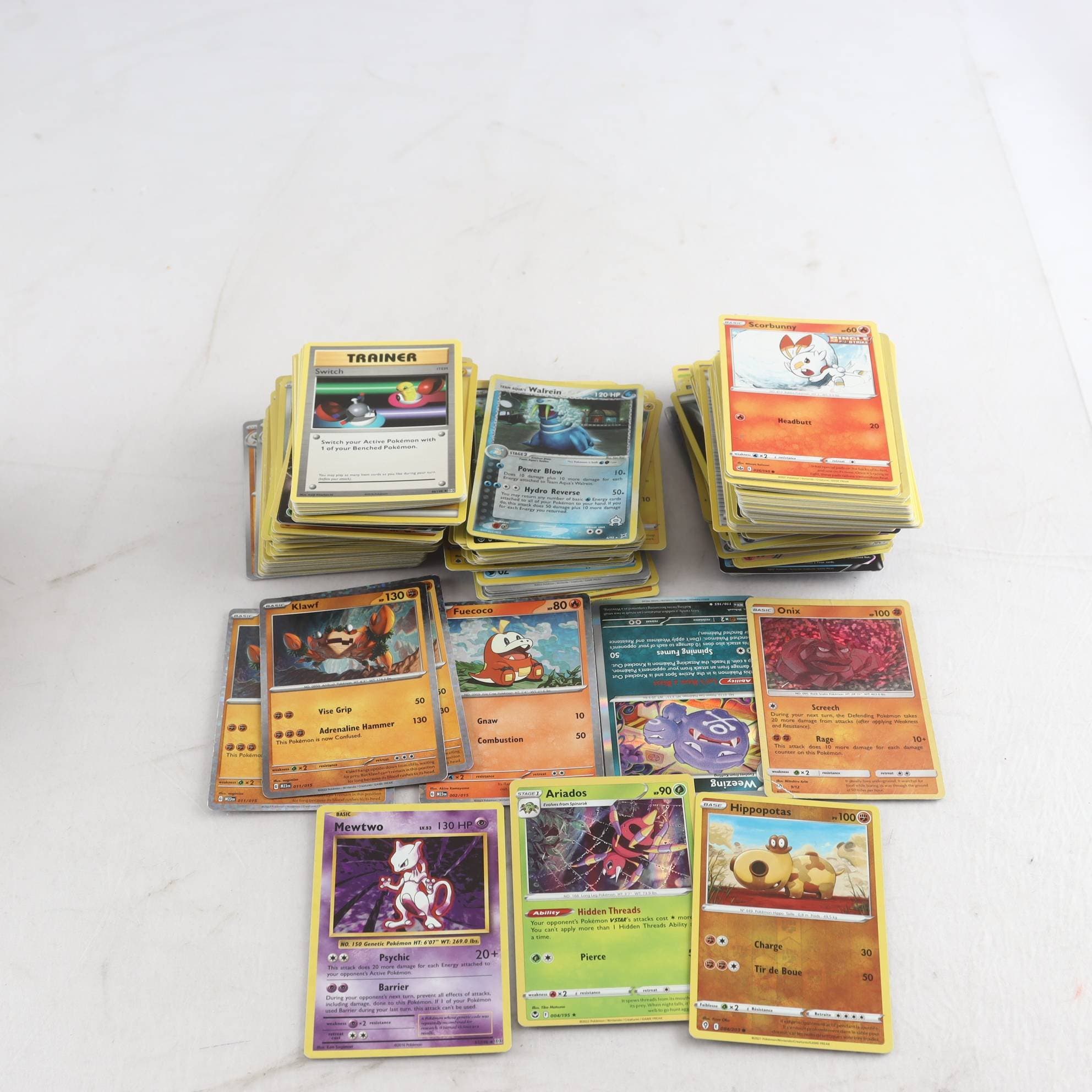 Kort, Pokemonkort, blandat i ask.