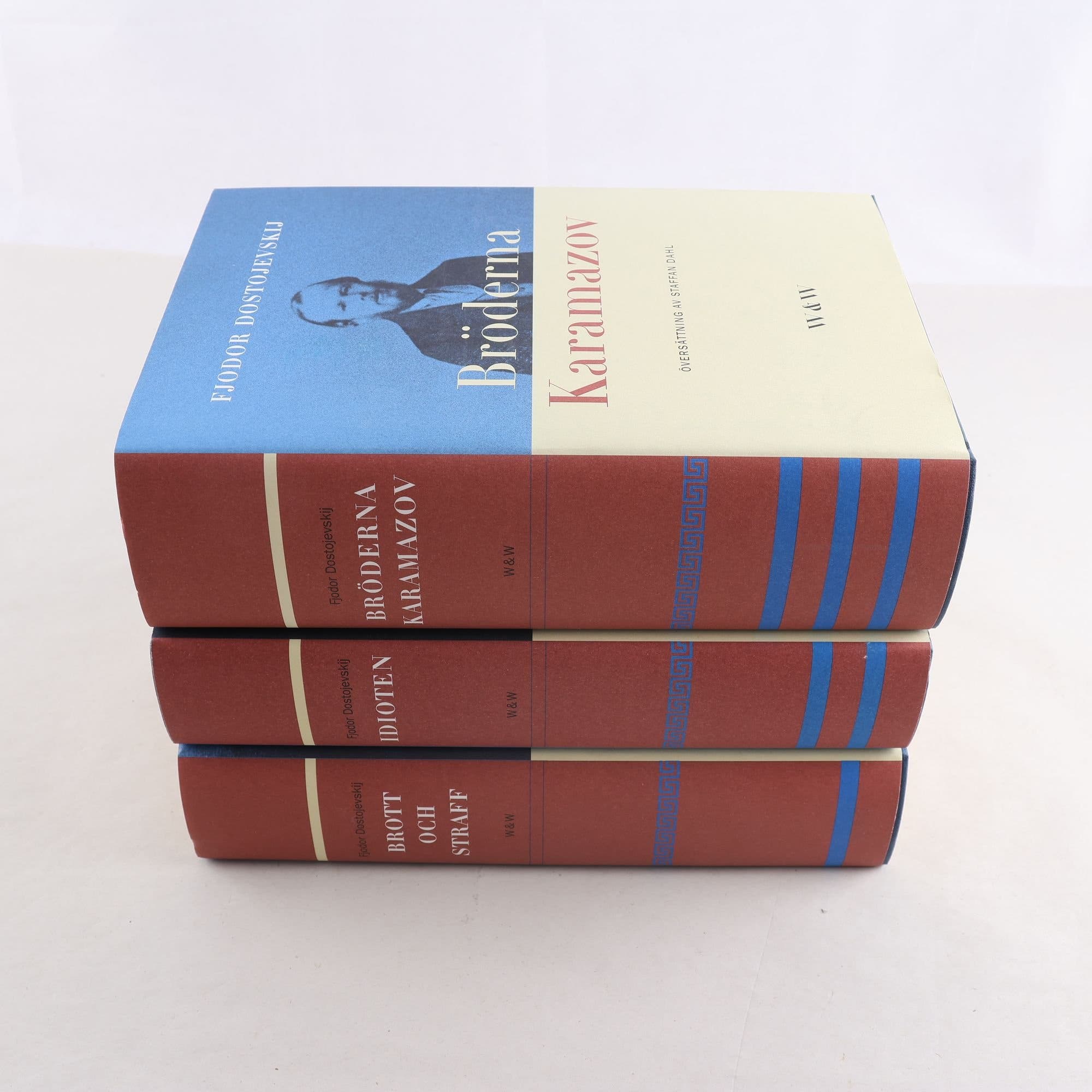 Fjodor Dostojevskij, bokpaket med 3 volymer