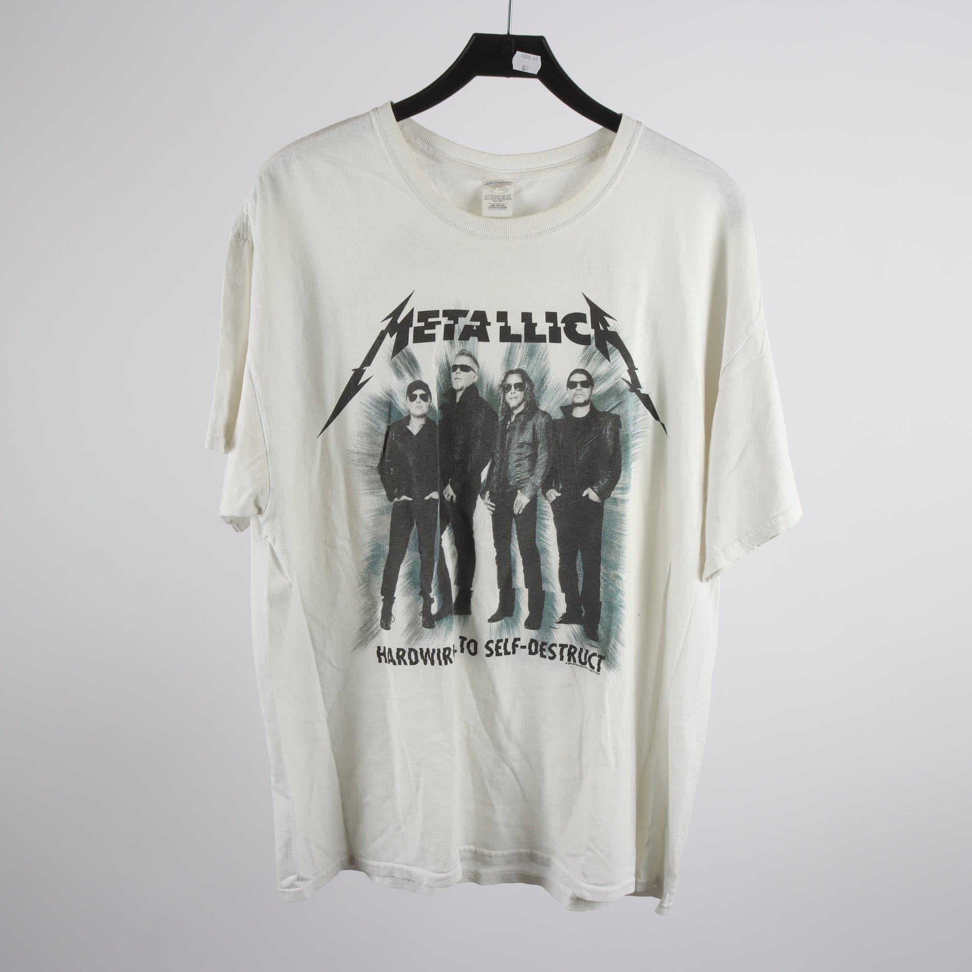 T-shirt, Metallica, vit, stl. XL
