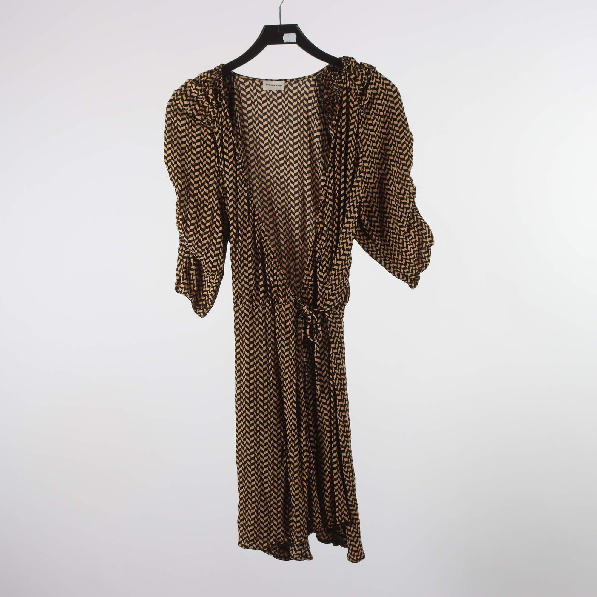 Klänning, By Malene Birger, svart, beige, stl. 40.