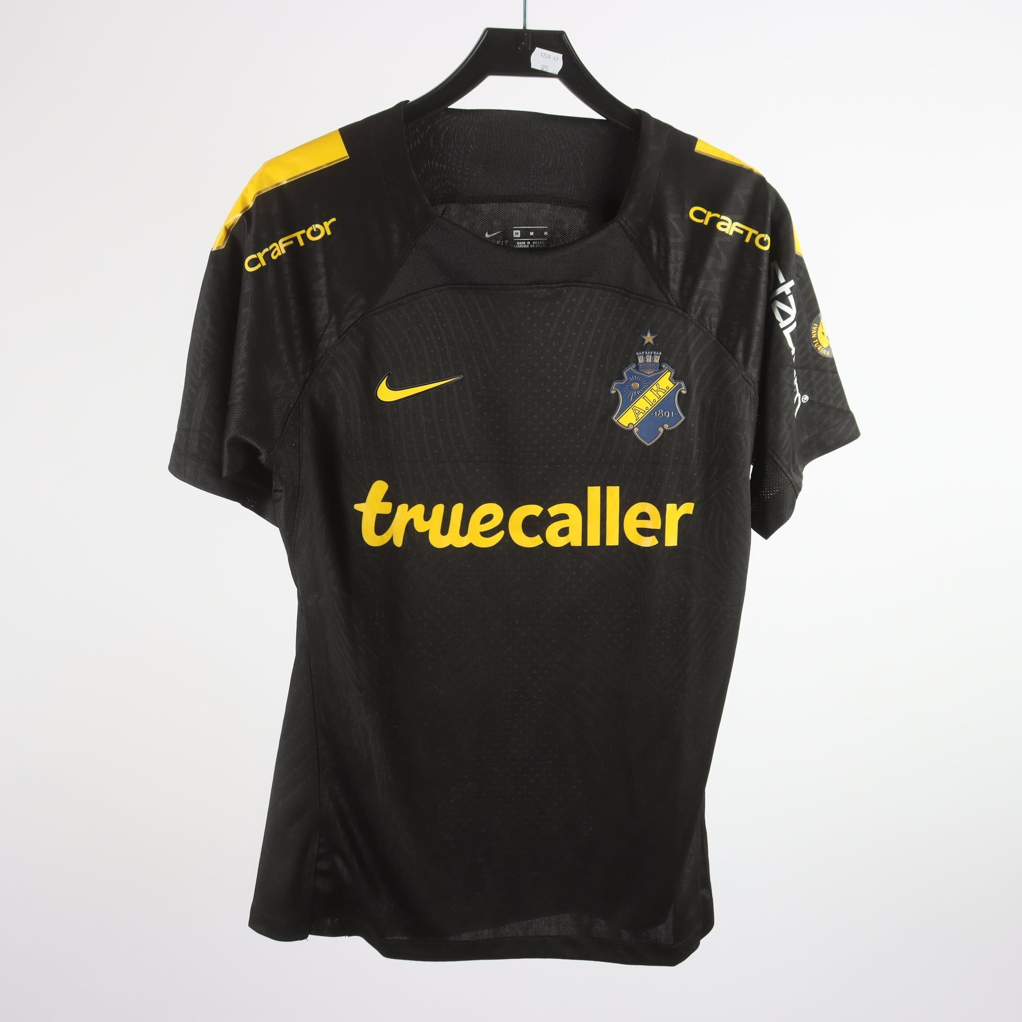 Sporttröja, Nike, AIK, svart, gul, stl. M