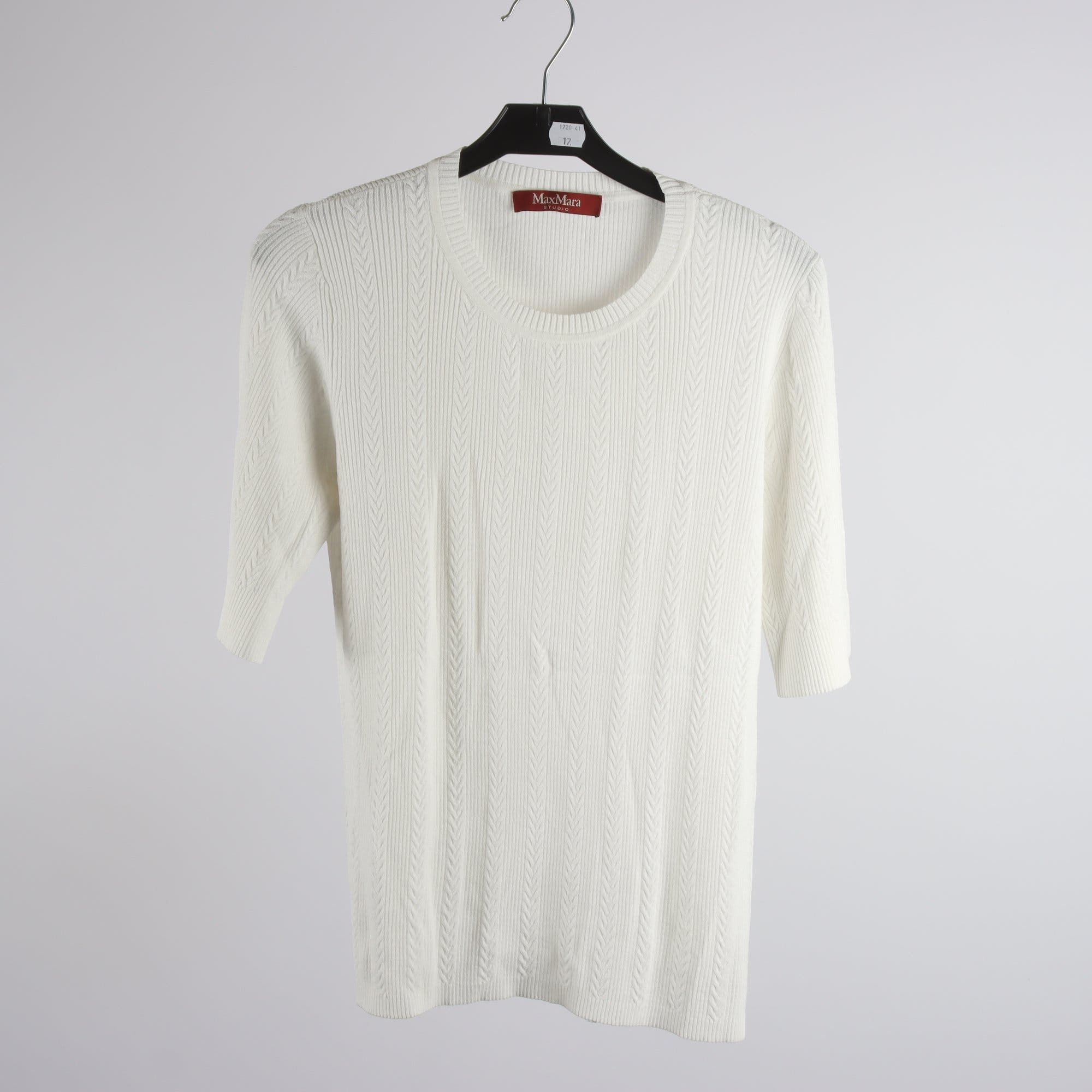 Tröja, MaxMara, vit, stl. ca. XS/S