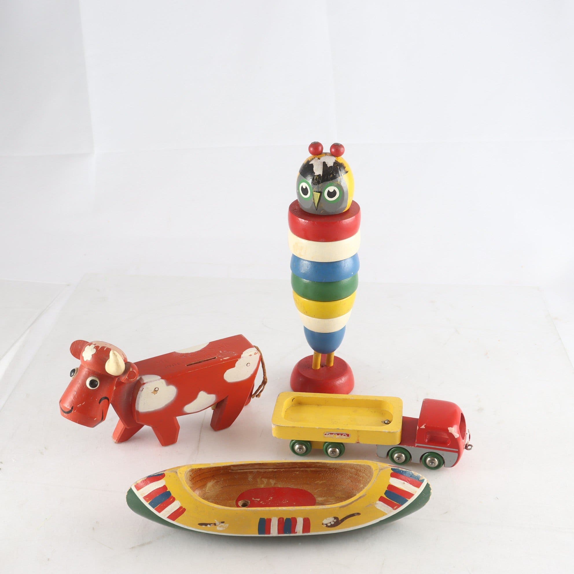 Leksaker, Träleksaker, Gemla mfl, blandat, vintage.
