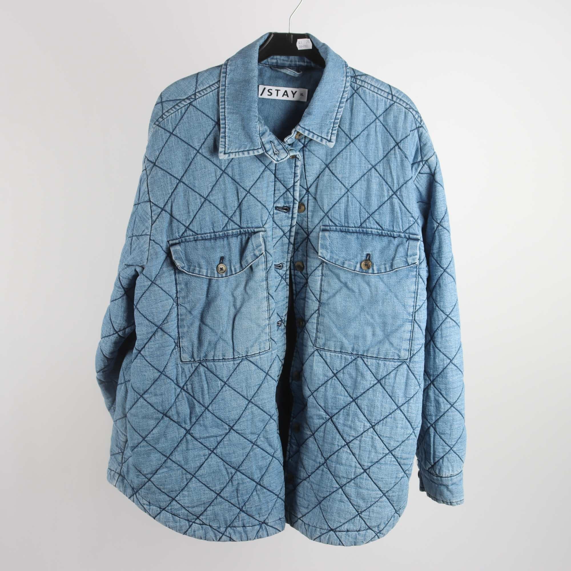 Quiltad jeansjacka, Stay, stl. XL