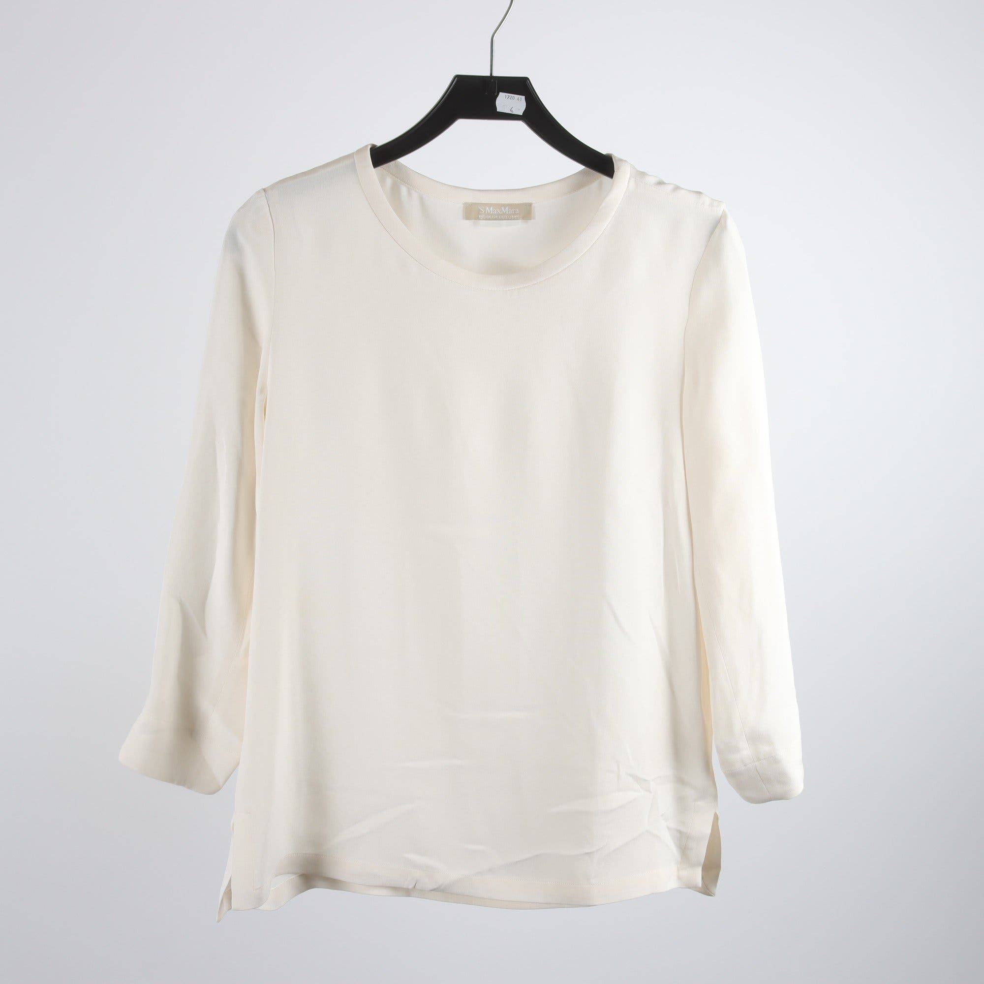 Blus, `S MaxMara benvit, stl. ca. S/M
