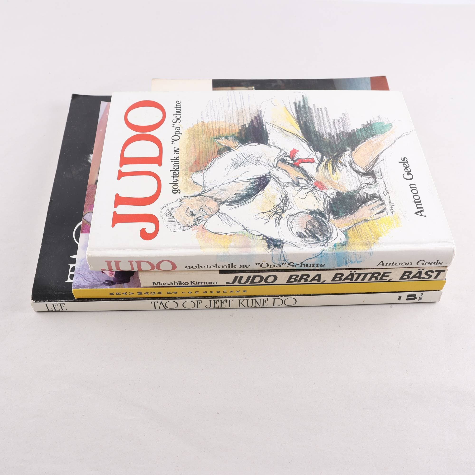 Kampsportslitteratur, bokpaket med 4 volymer