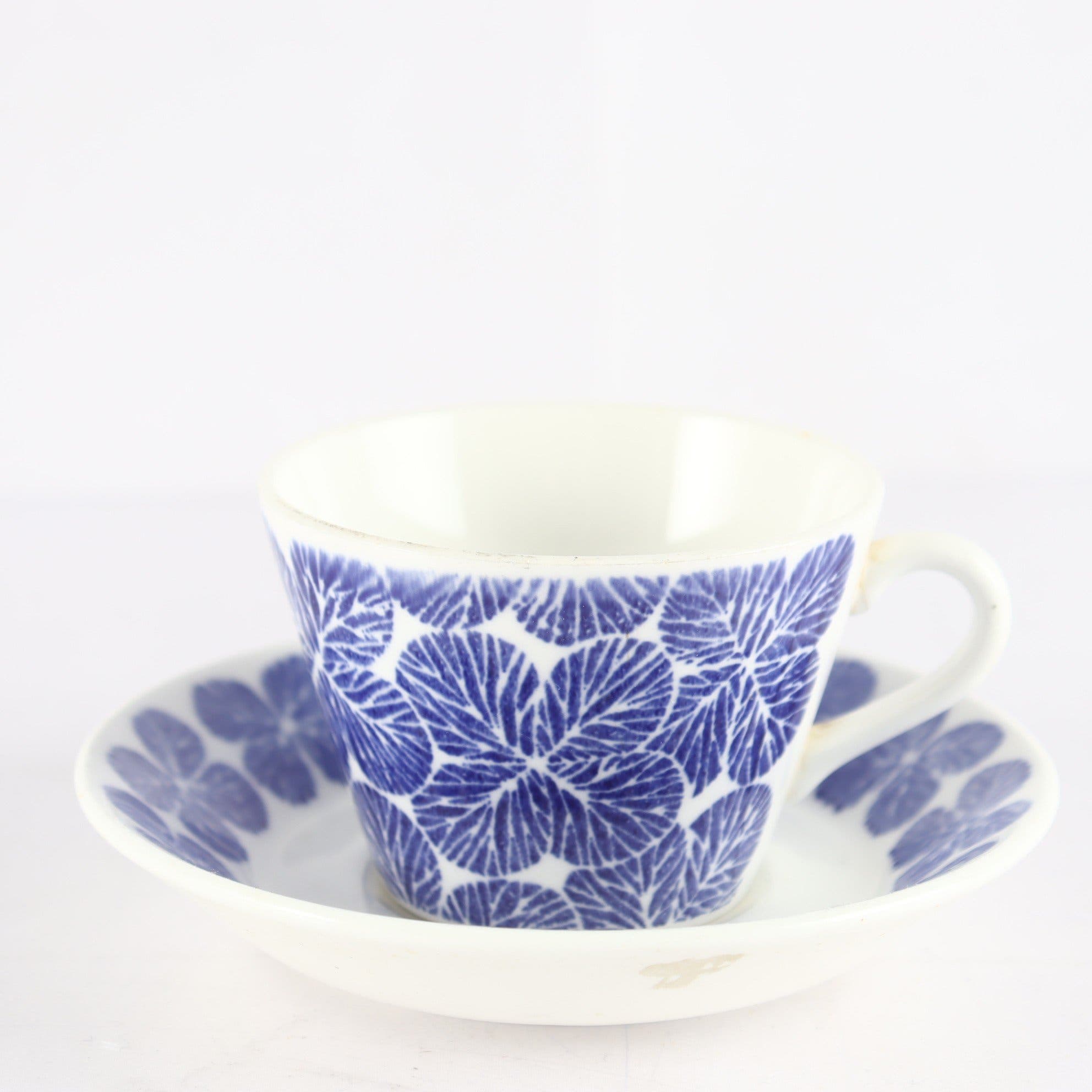 Kaffekopp med fat, benporslin, ”Stina”, Stig Lindberg, Gustavsberg, 2 del