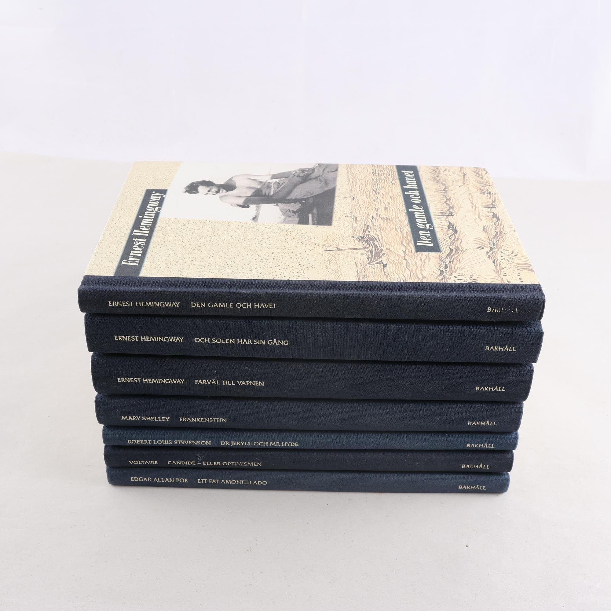Klassiker från Bakhåll, bokpaket med 7 volymer: Hemingway, Poe, m.m.
