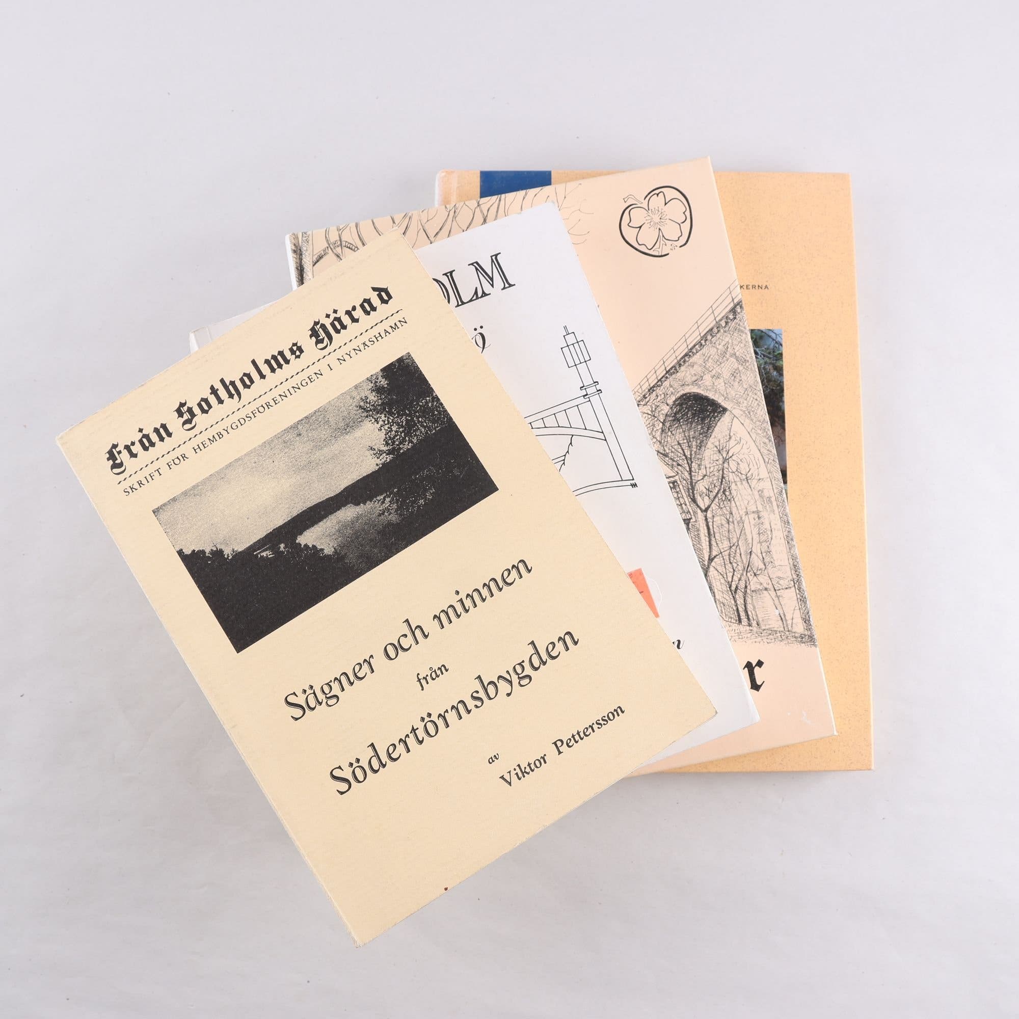 Hembygdslitteratur, Stockholmsområdet, bokpaket med 4 volymer