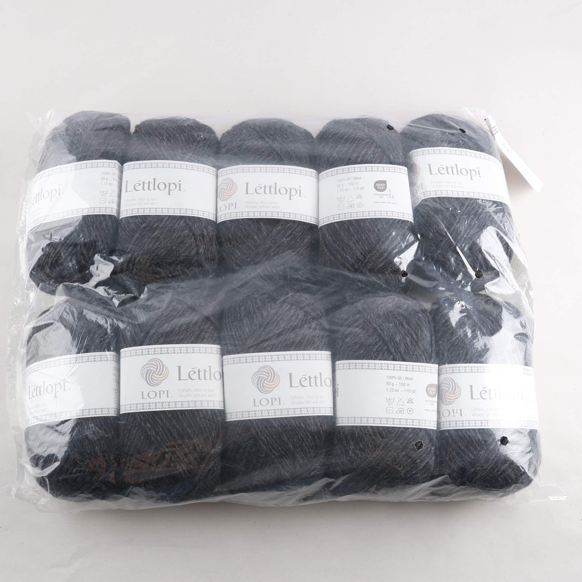 Garn, Lettlopi, svart, Island, 100% ull, 50 gr.