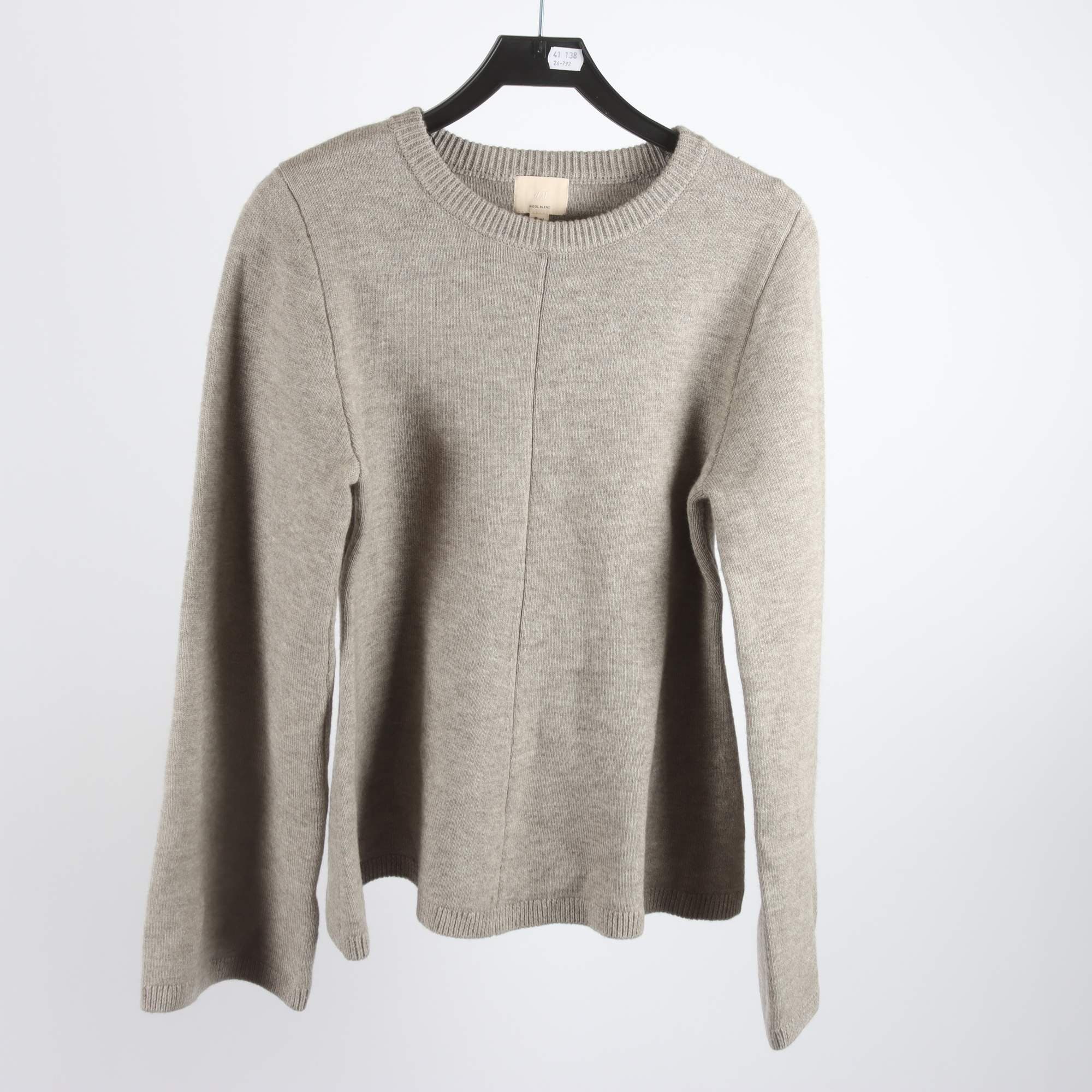 Stickad tröja, H&M, ullblandning, stl. 38