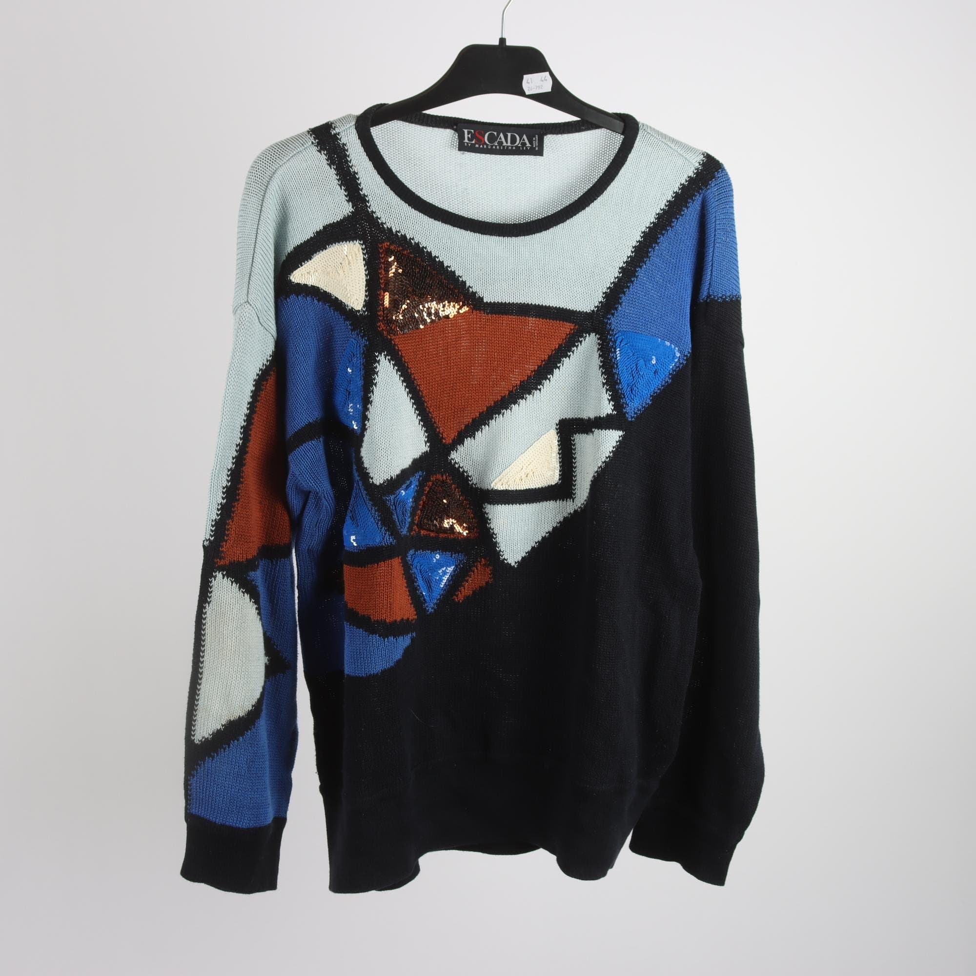 Stickad tröja, Escada by Margaretha Ley, vintage, stl. 36