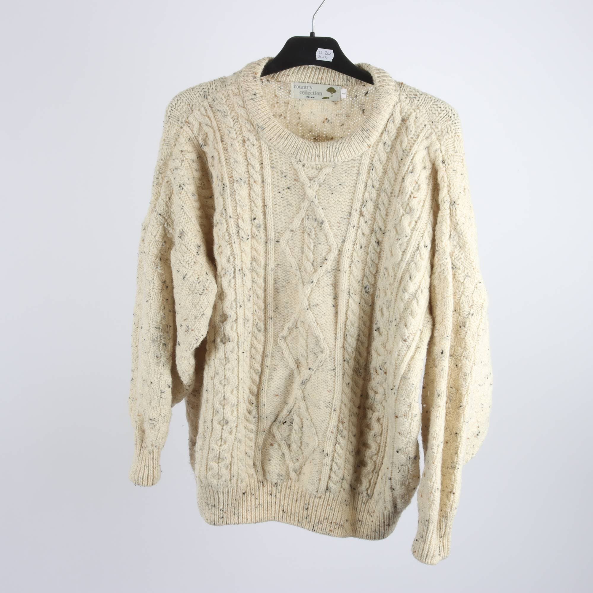 Stickad tröja, Country Collection Ireland, 100% ull, stl. L