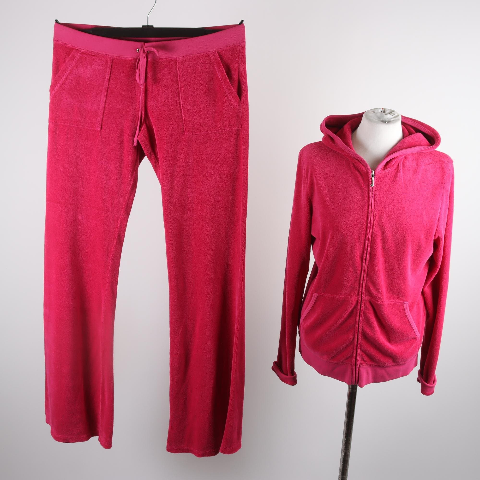 Mjukisdress, Juicy Couture, rosa, stl. tröja XL, byxor M
