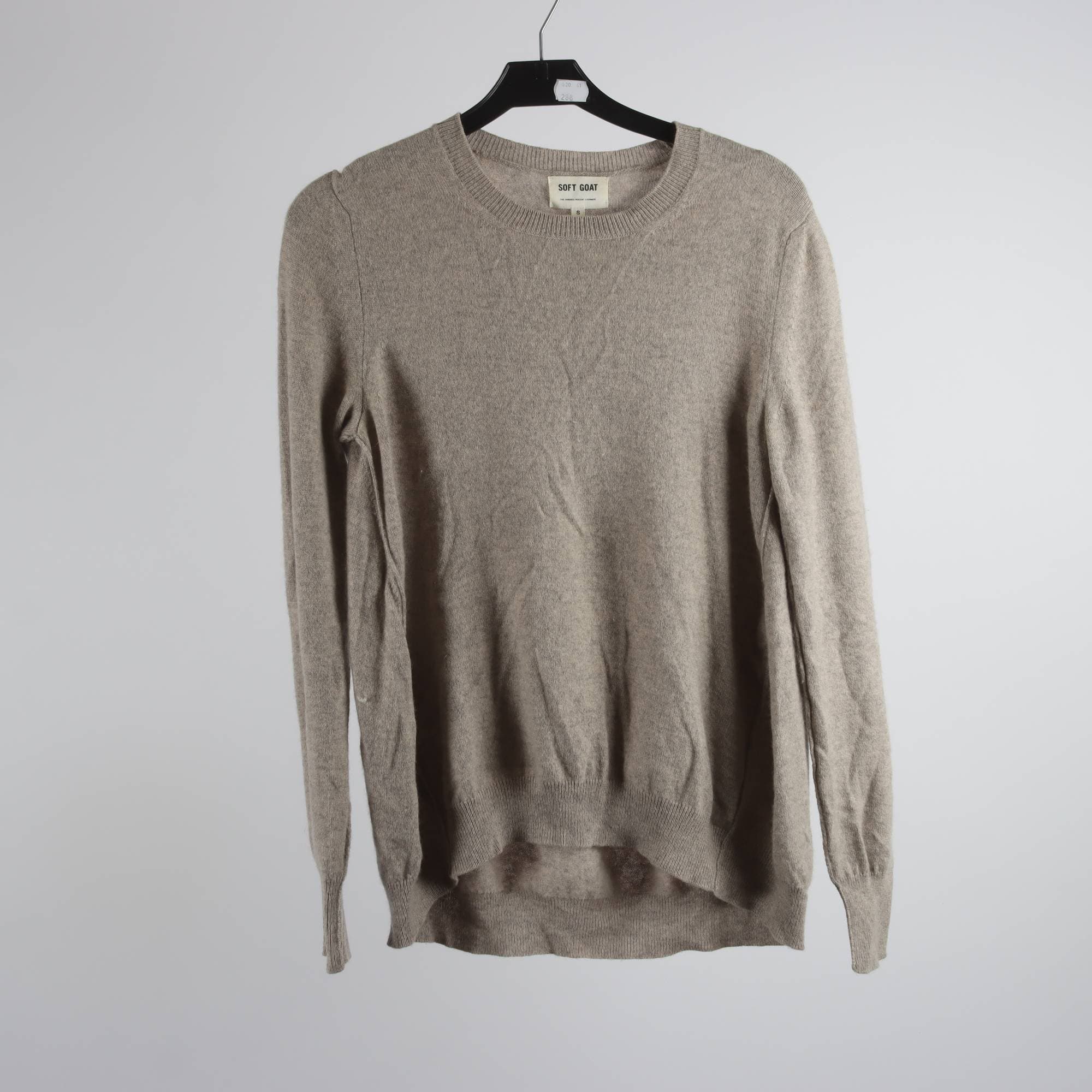 Tröja, Soft Goat, beige, 100% cashmere, stl. S.