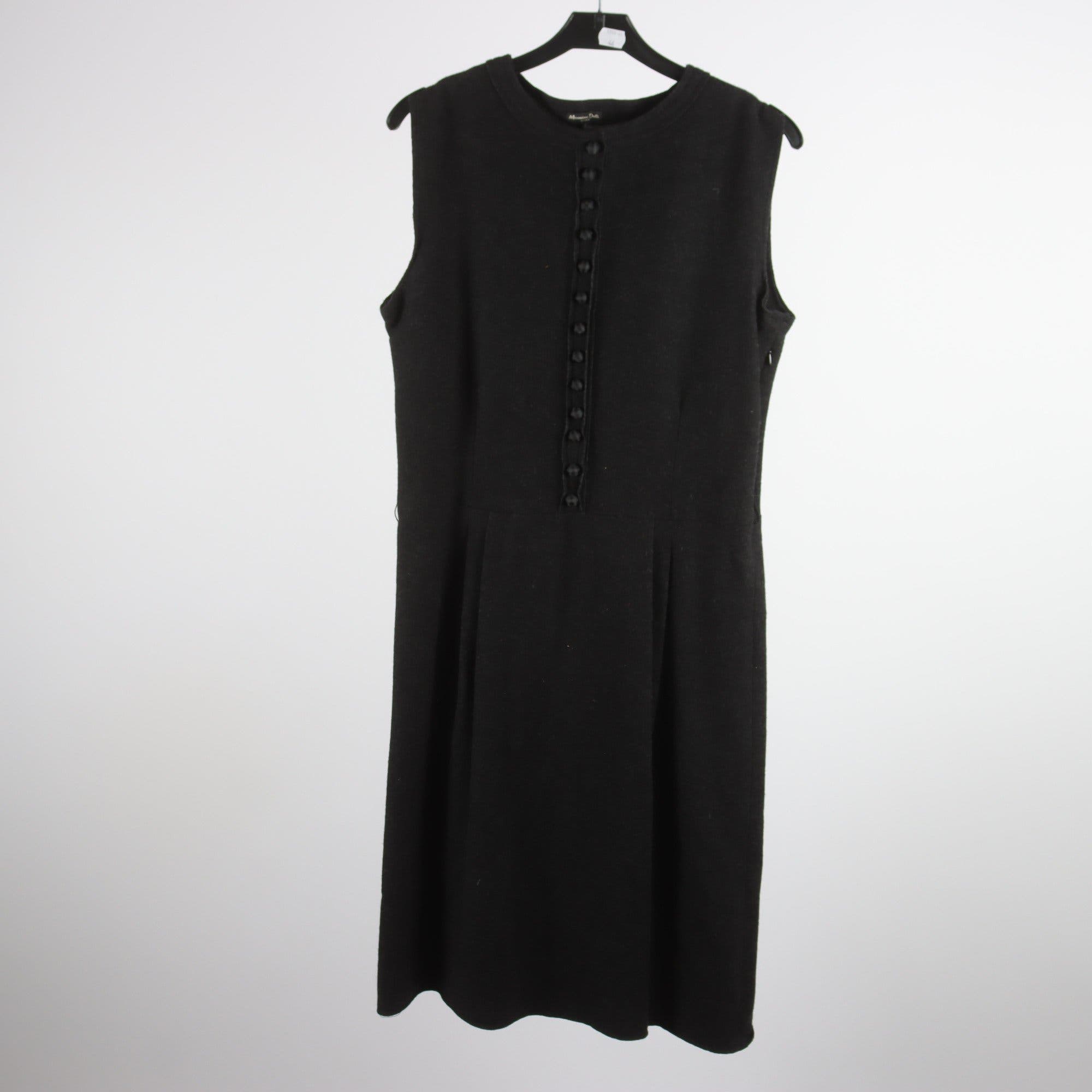 Klänning, Massimo Dutti, svart, 80% ull, stl. L