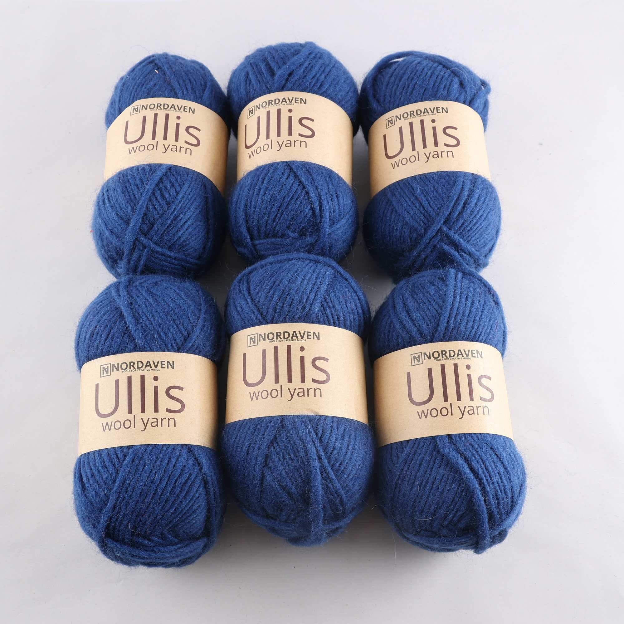 Garn, Nordaven, Ullis, blå, 100% ull, 100gr