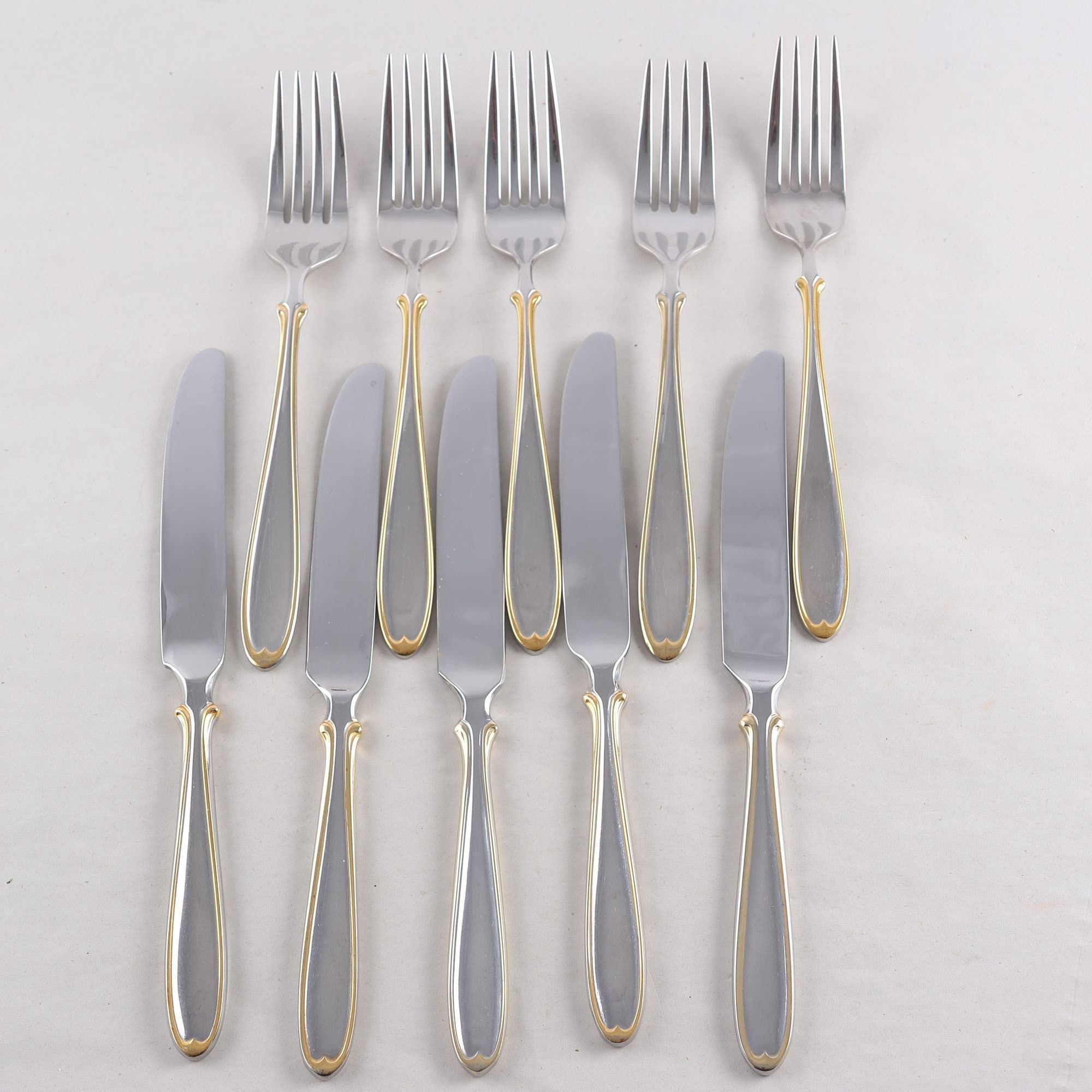 Bestick, Duka, ”menuett”, rostfritt stål, 10 st