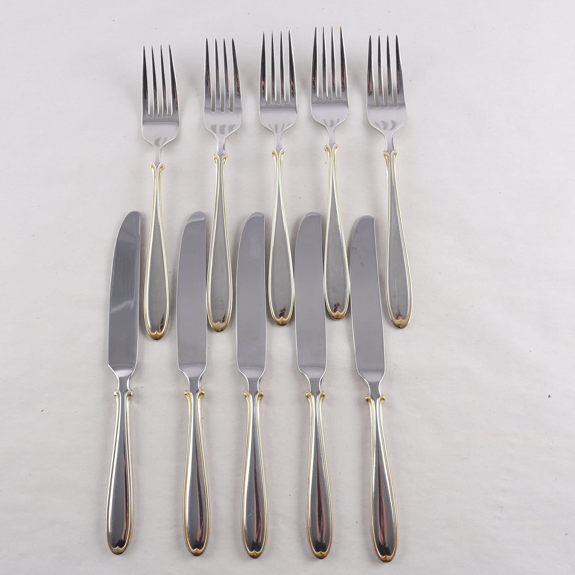 Bestick, Duka, ”menuett”, rostfritt stål, 10 st