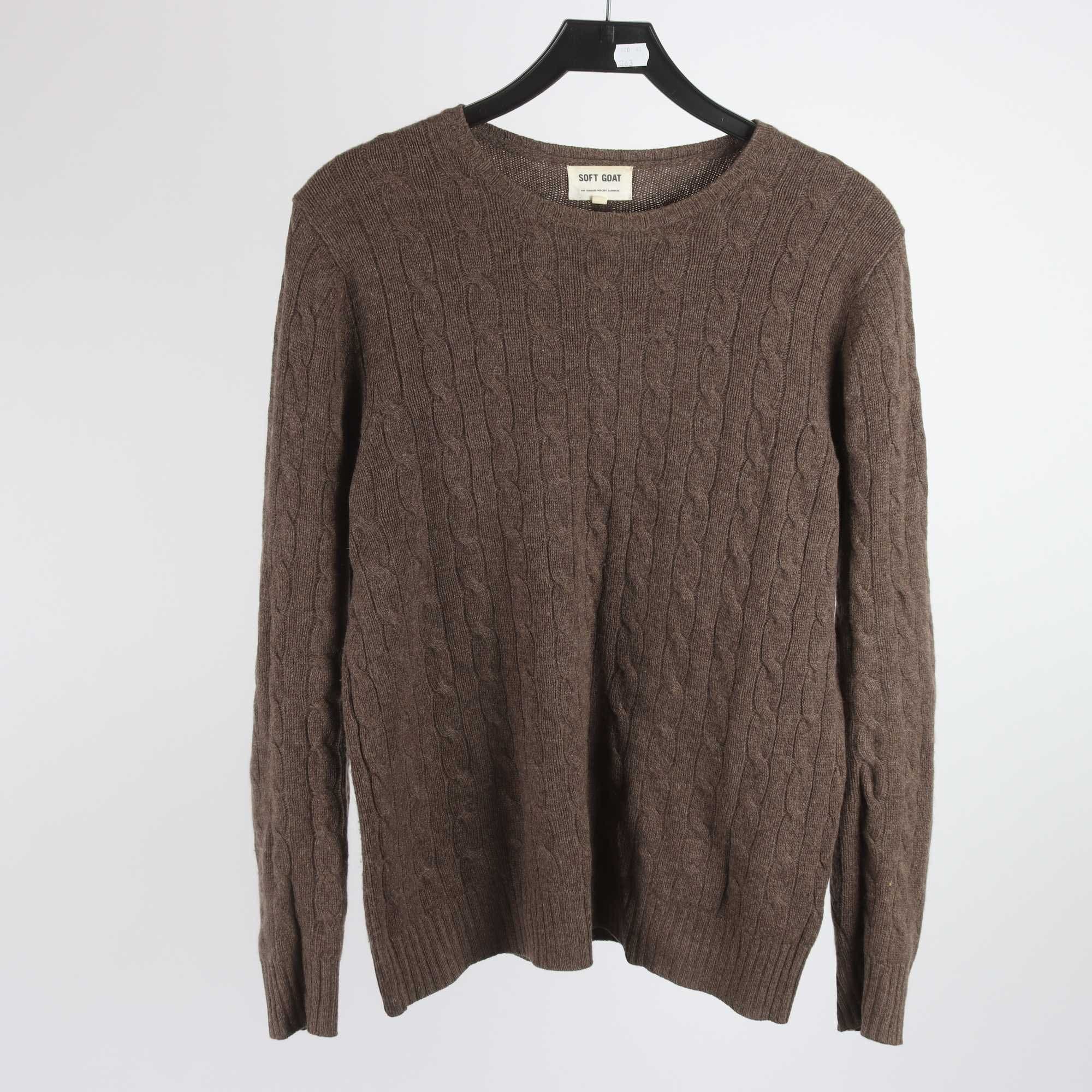 Tröja, Soft Goat, brun, 100% cashmere, stl. M.