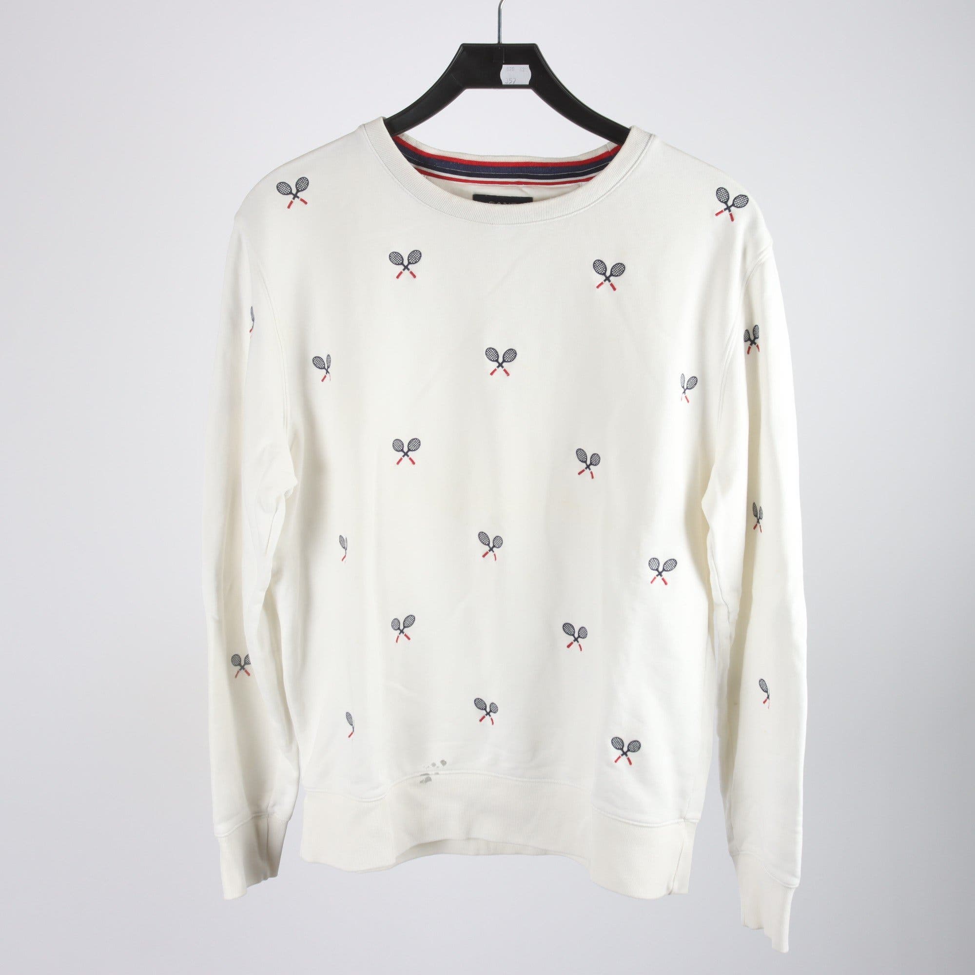 Sweatshirt, Gant, vit, mönstrad, stl. M.