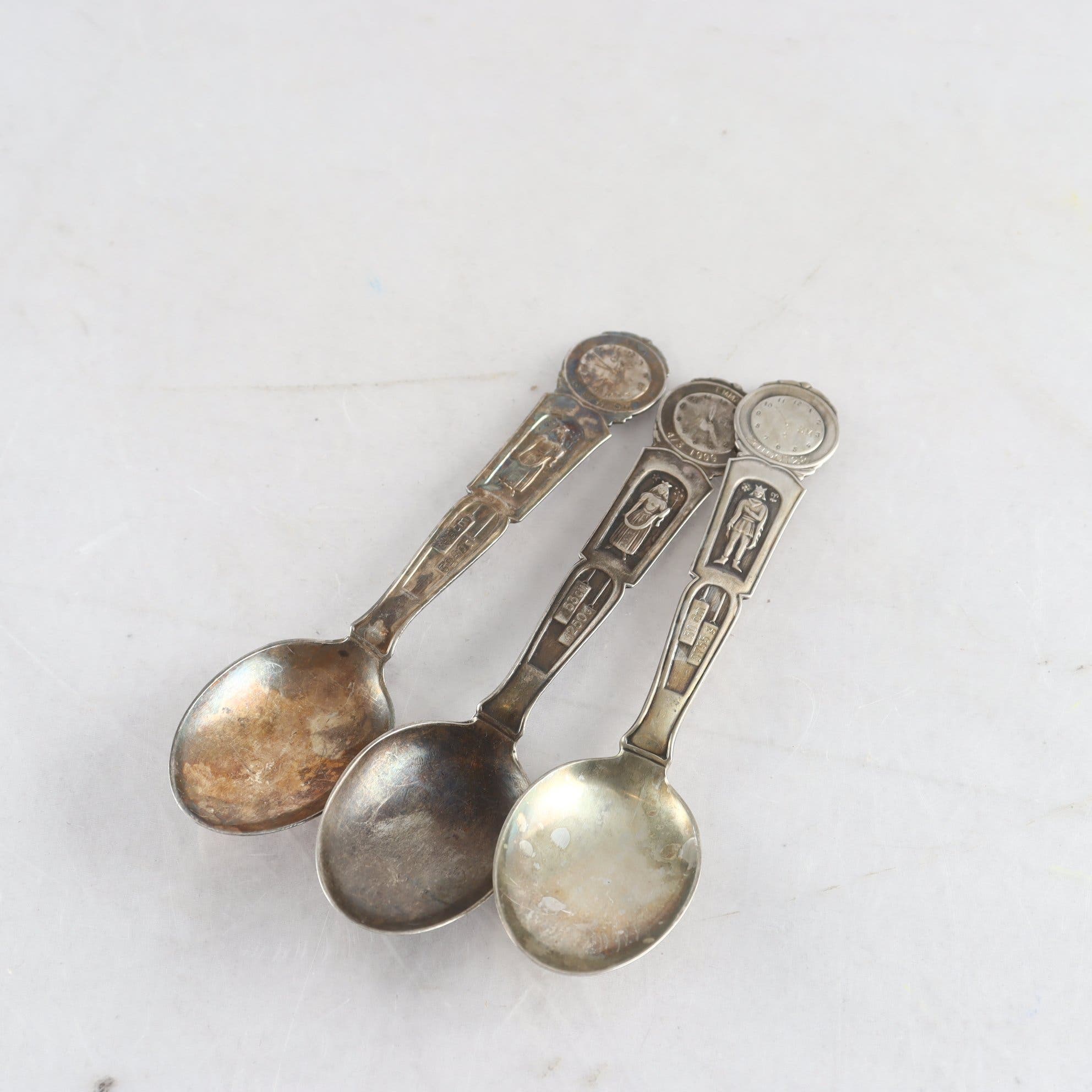 Dopskedar, kattfot, silver, 830